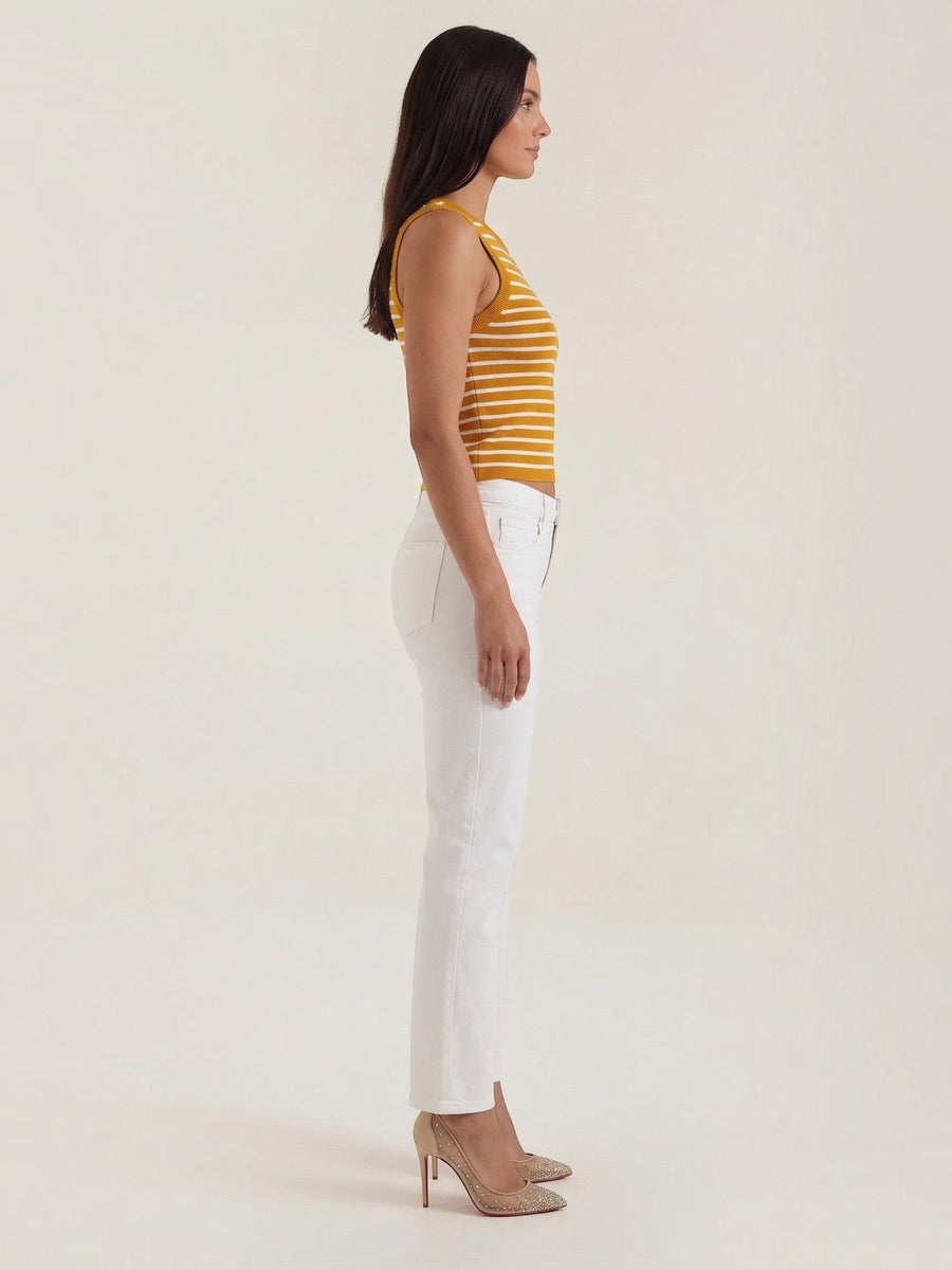 Heloise Striped Knit Crop Top