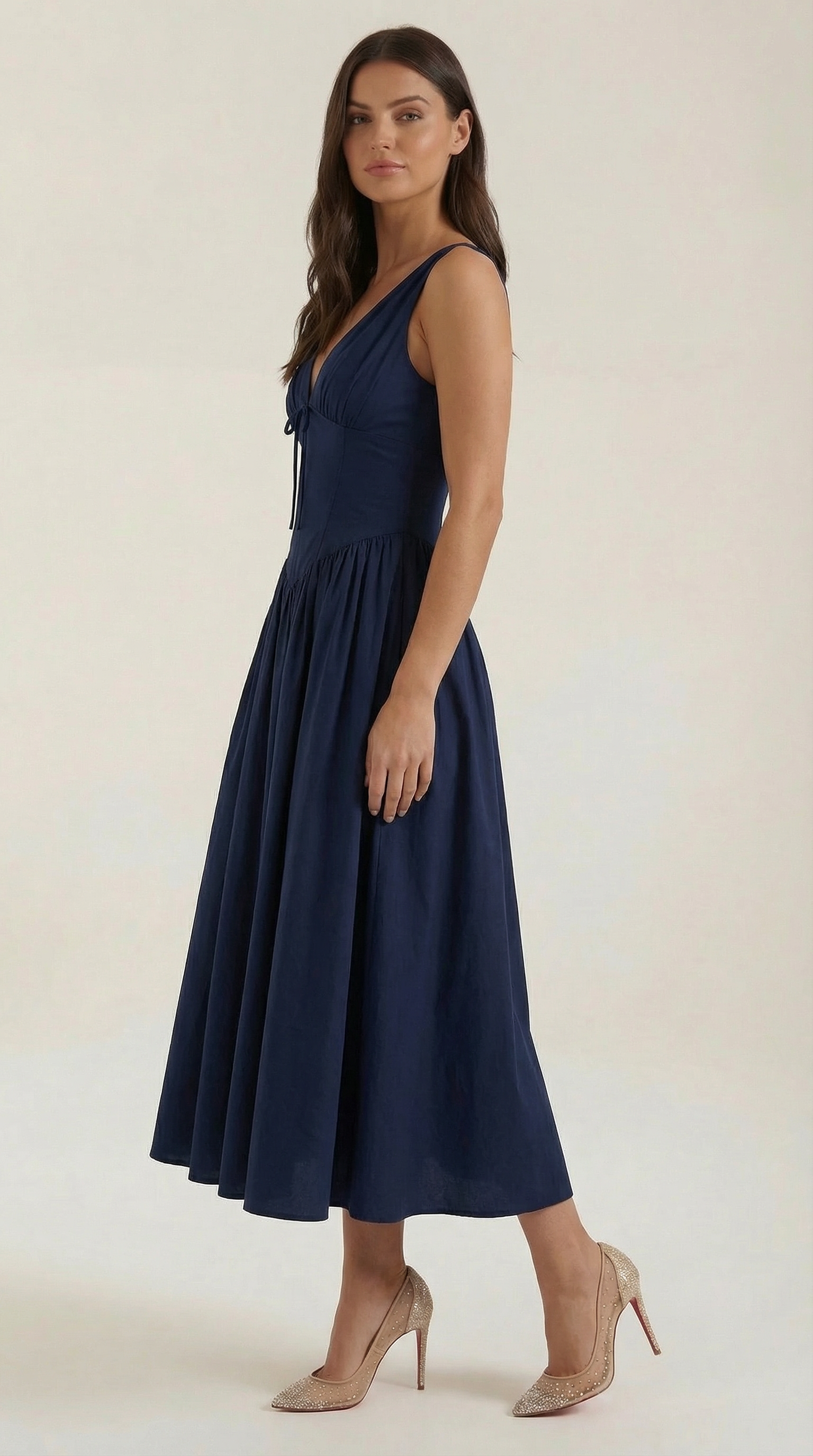 Cassiopeia Midi Plunge Dress