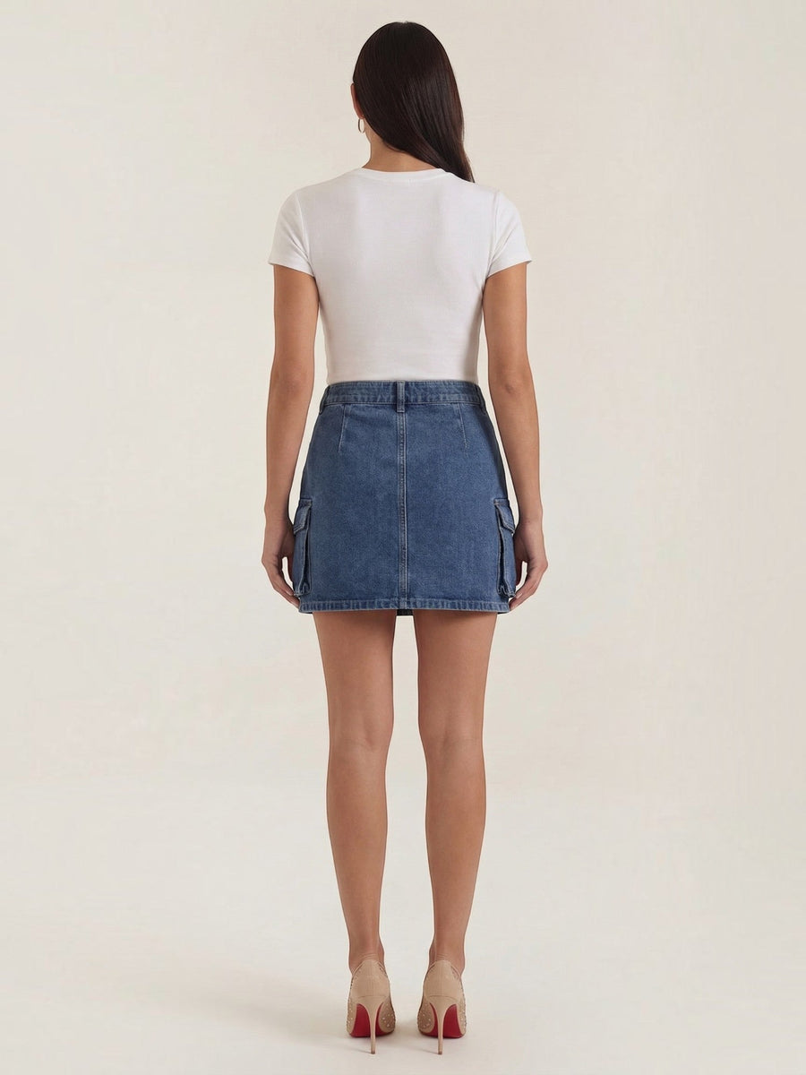 Ivy Cotton Cargo Mini Skirt