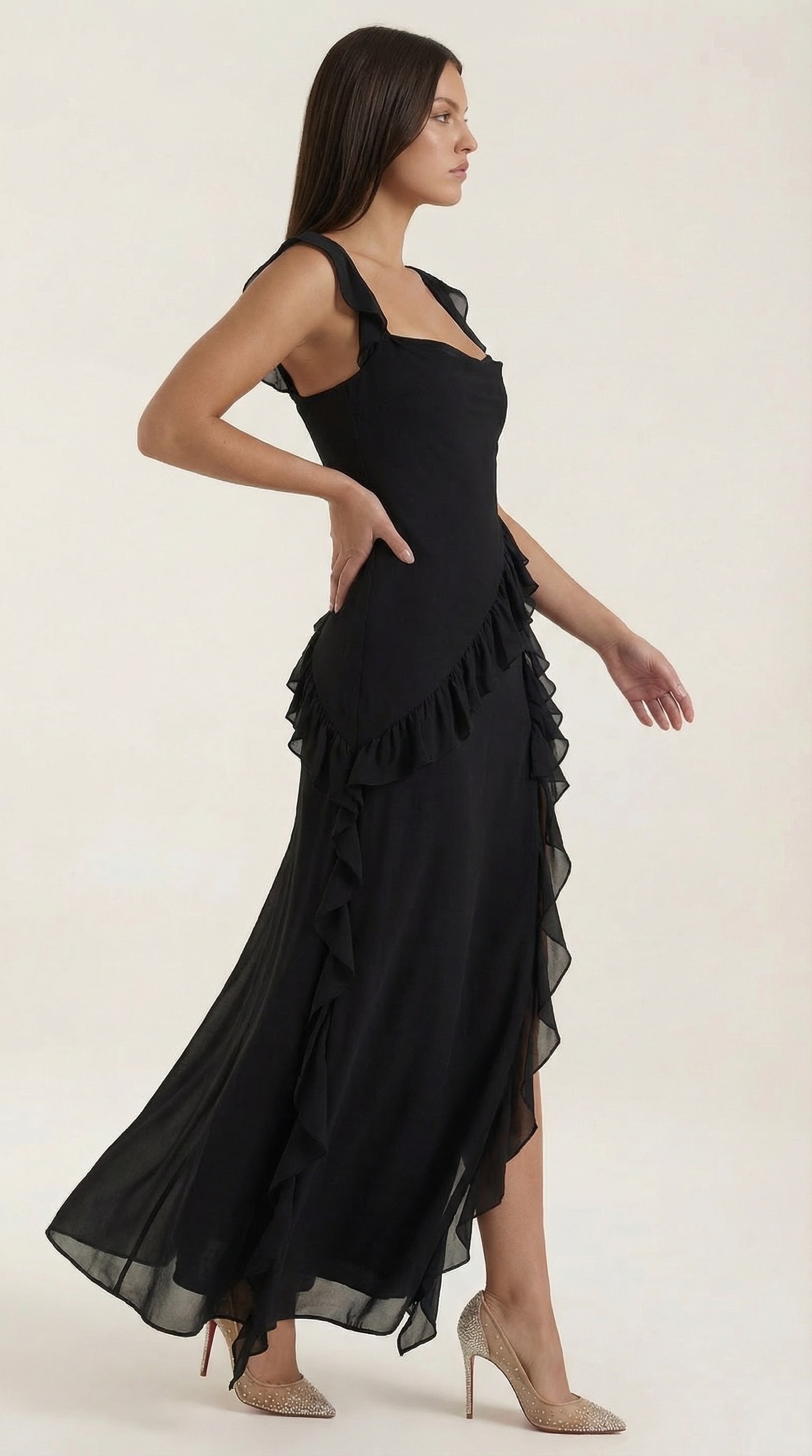 Susan Ruffled Maxi Dress