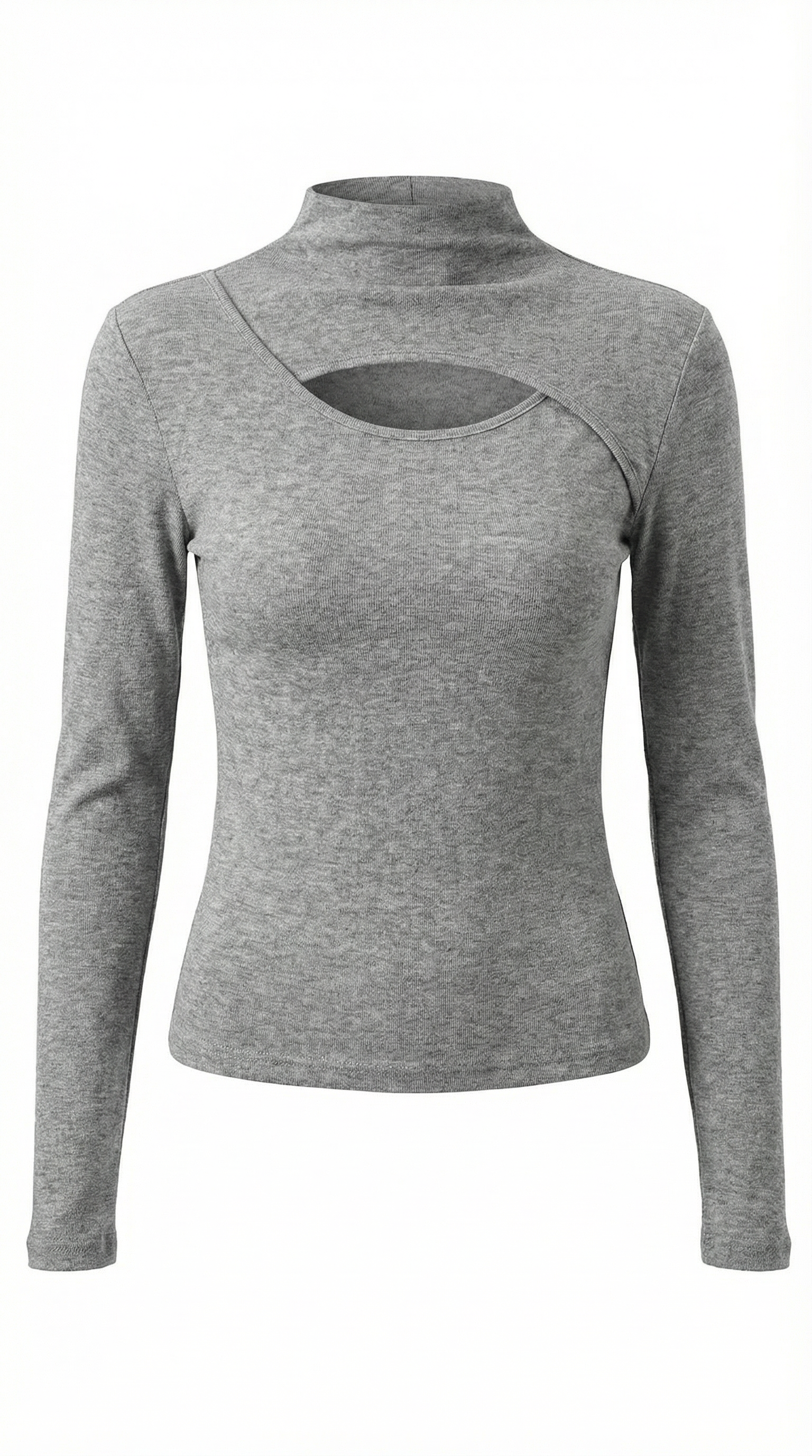 Barbara Chic Cutout Long-Sleeve Knit Top