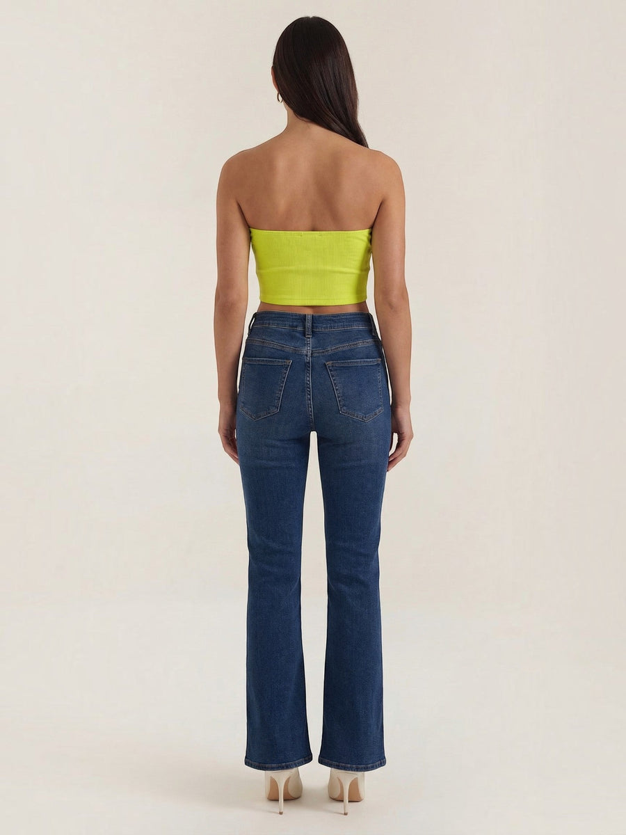 Hermione Strapless Corset Style Knit Top