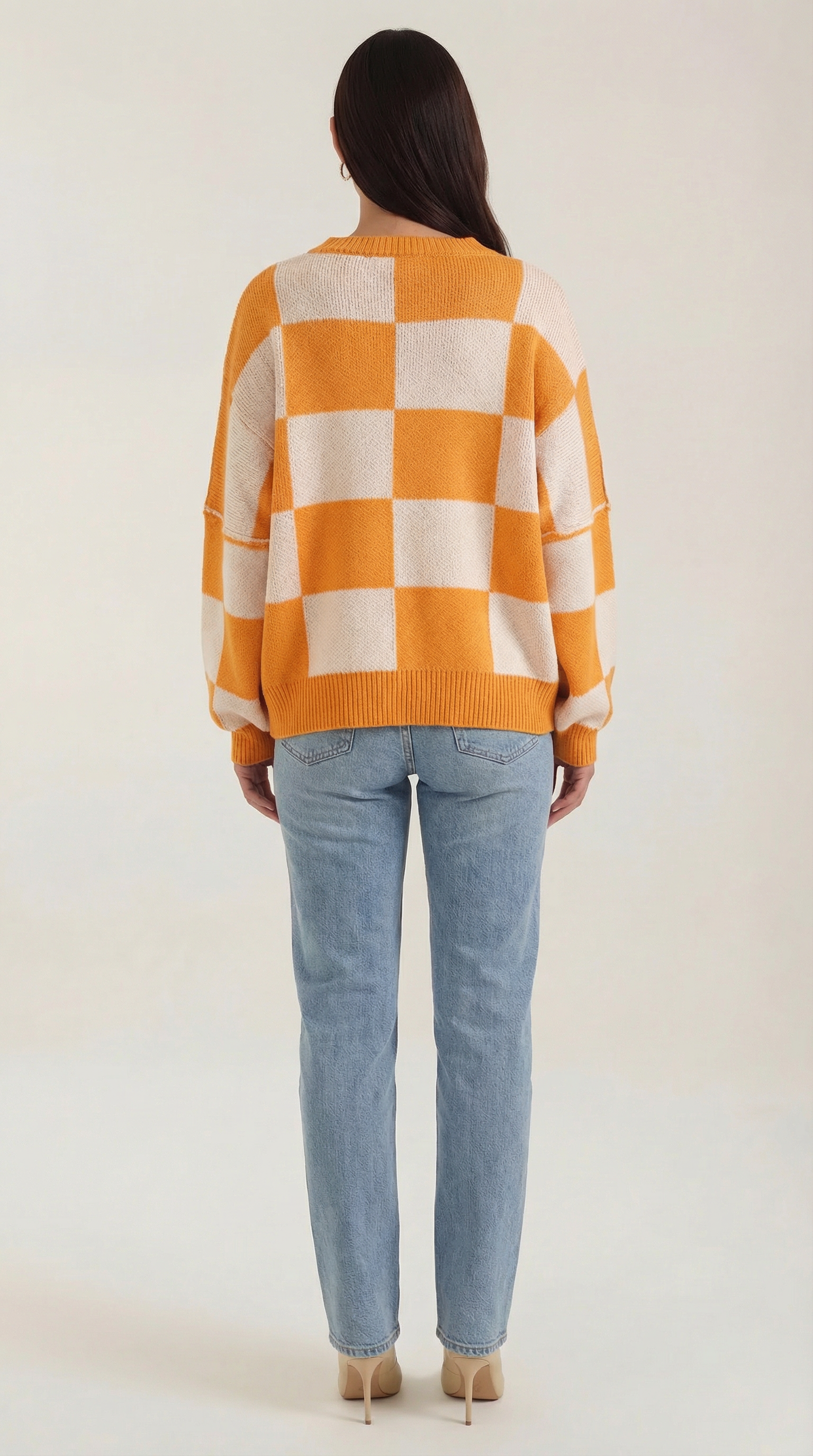 Emma Checkered Knit Sweater