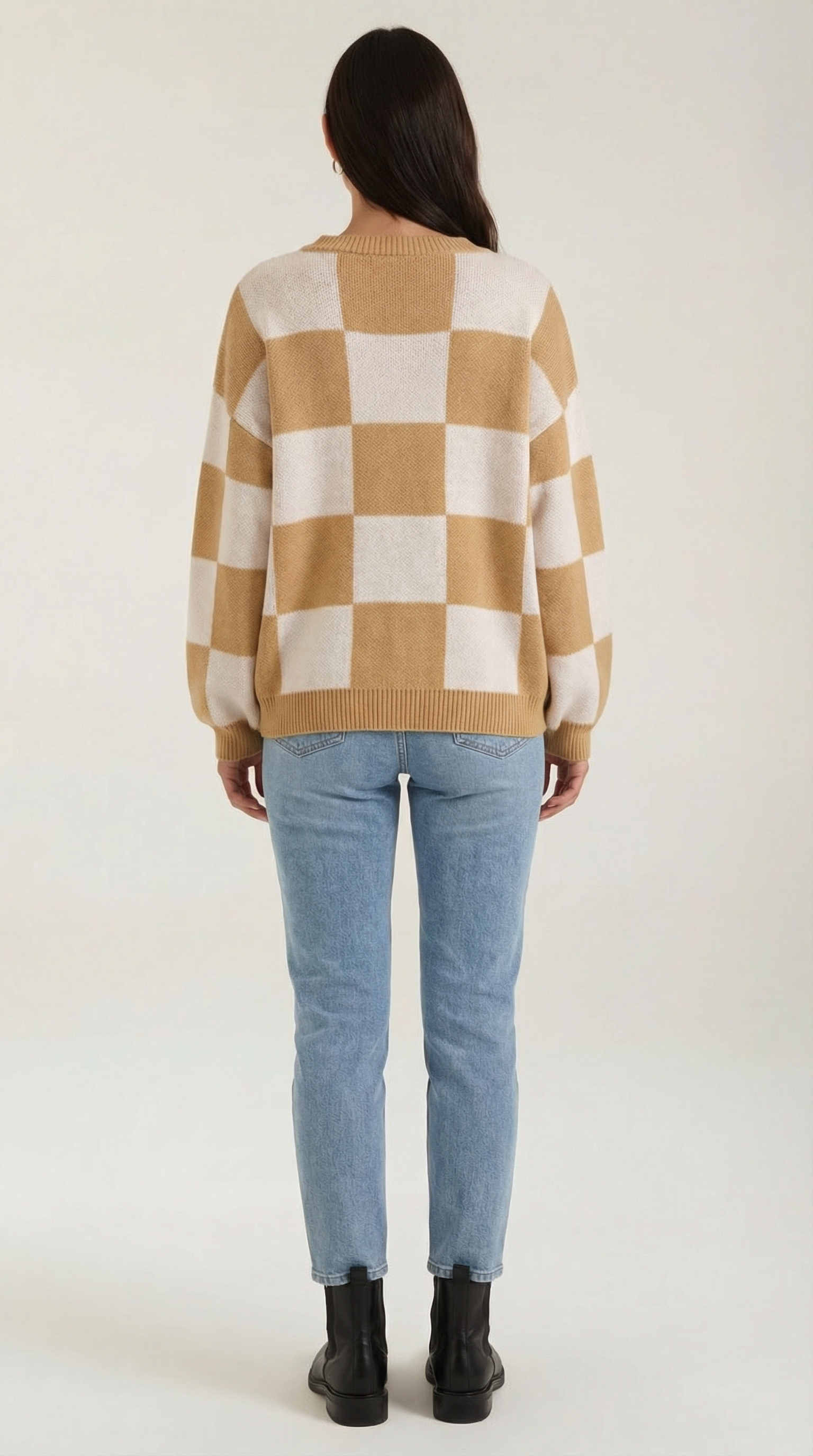 Emma Checkered Knit Sweater