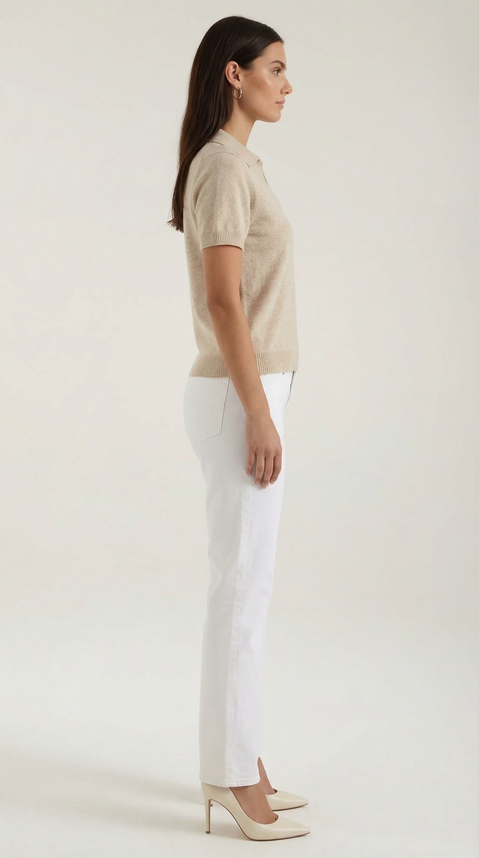 Rita Knitted Short-Sleeved Polo Top