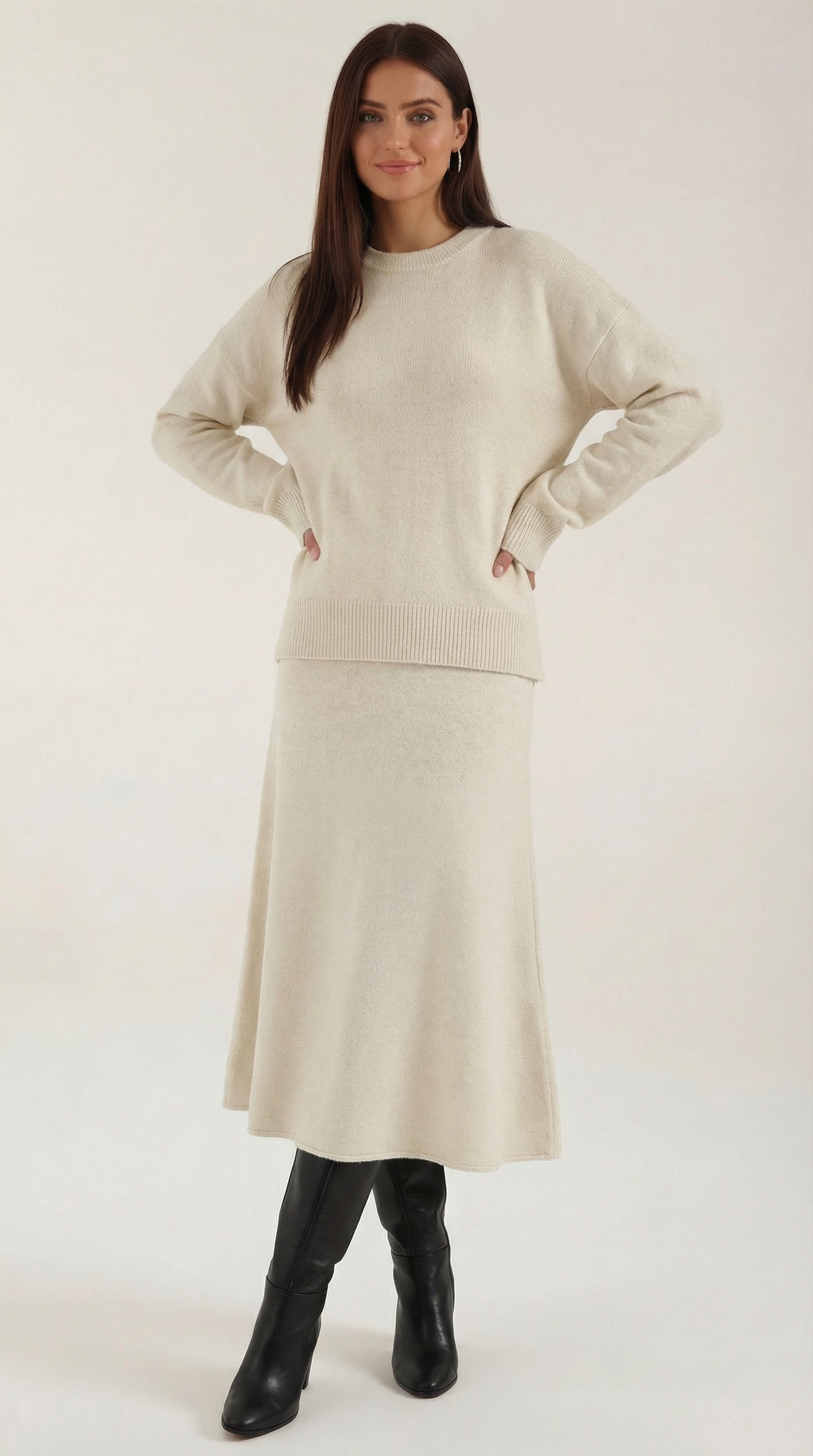 Amy Knitted Top and Skirt Set