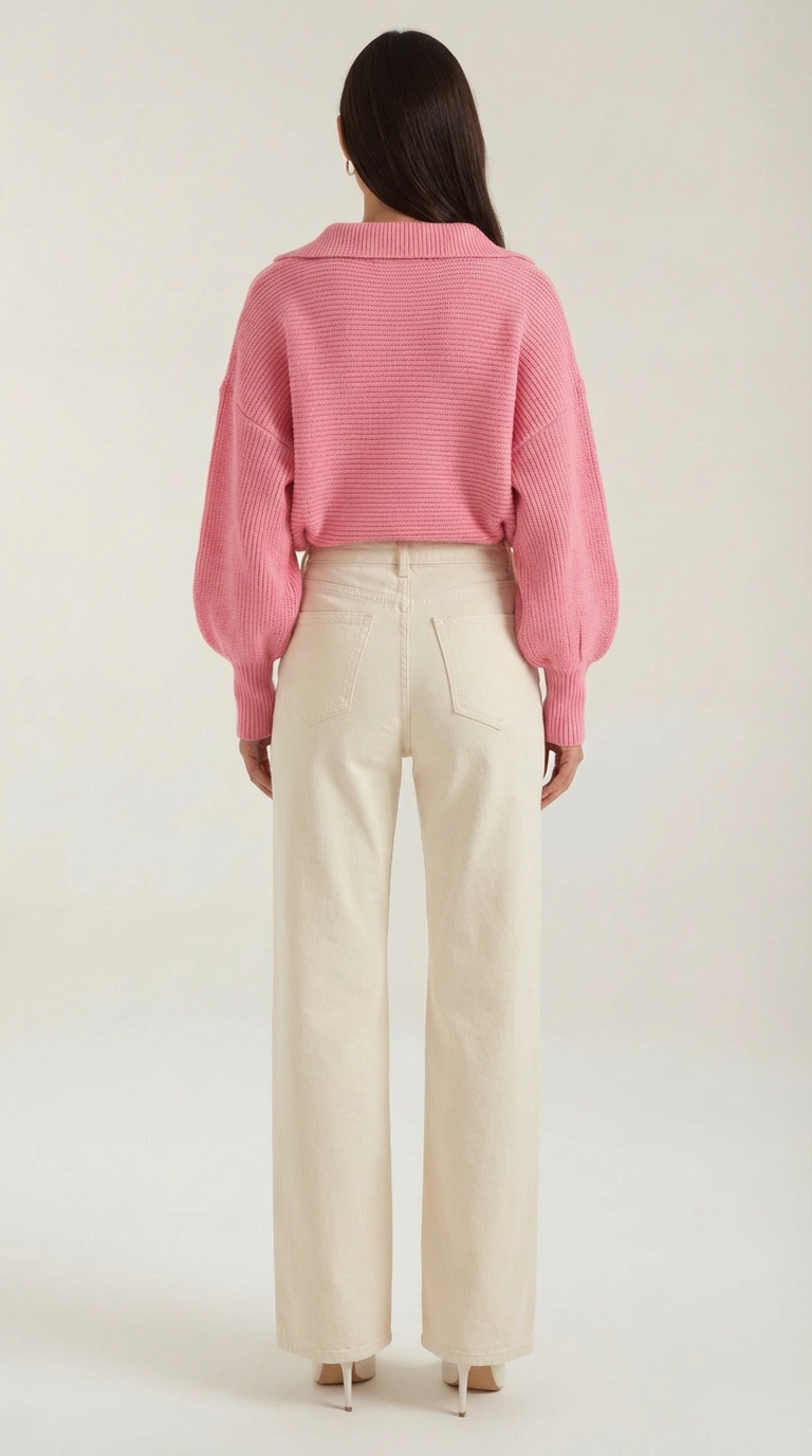 Pauline Collared Chunky Knit Sweater