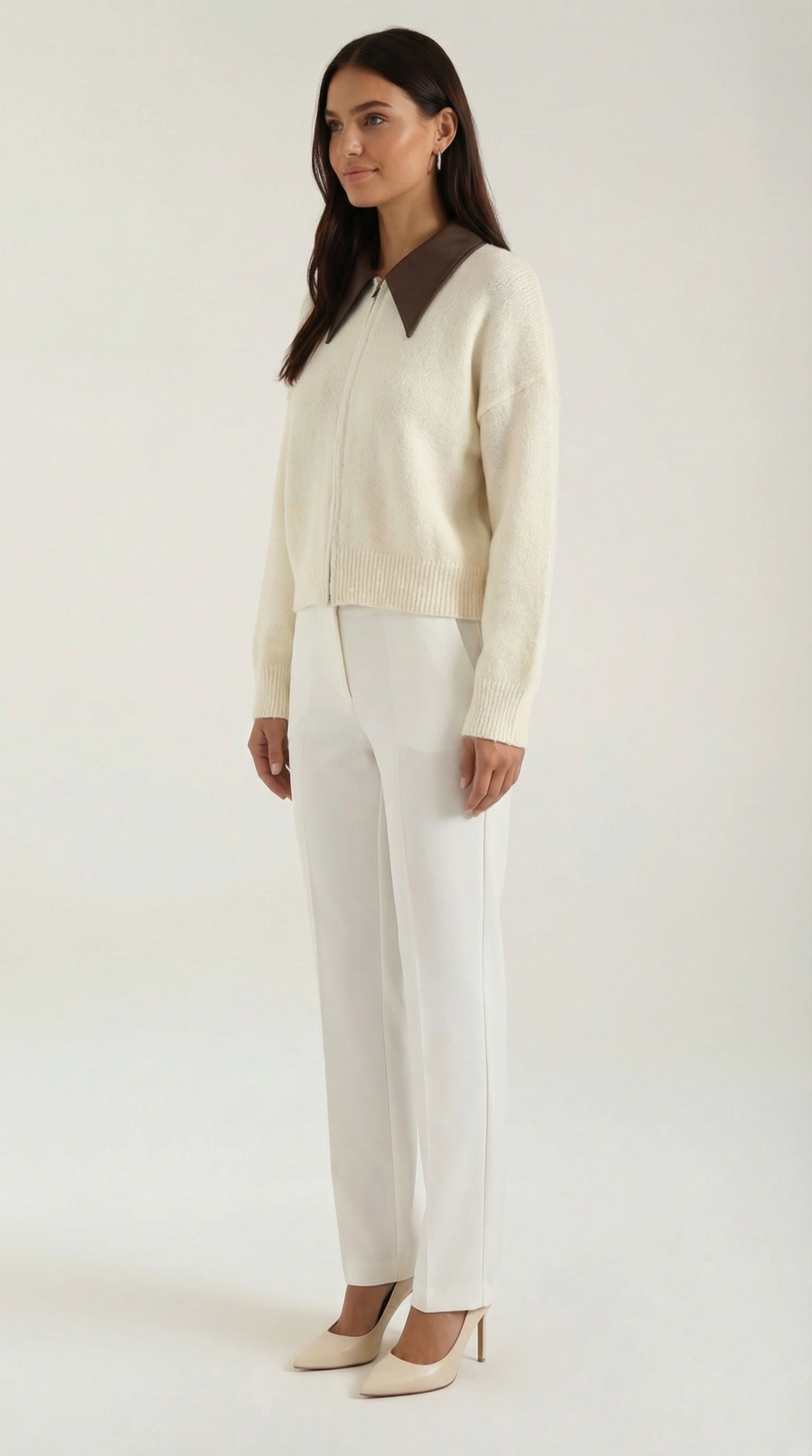 Irene Collared Crop Cardigan