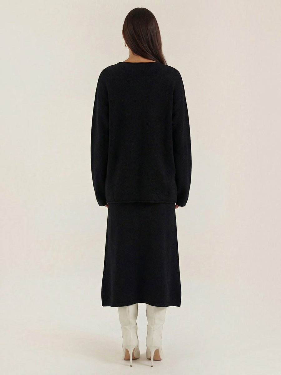 Amy Knit Sweater and Midi Skirt Set