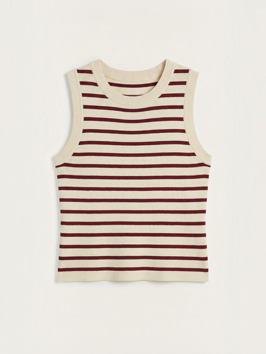 Heloise Striped Knit Crop Top
