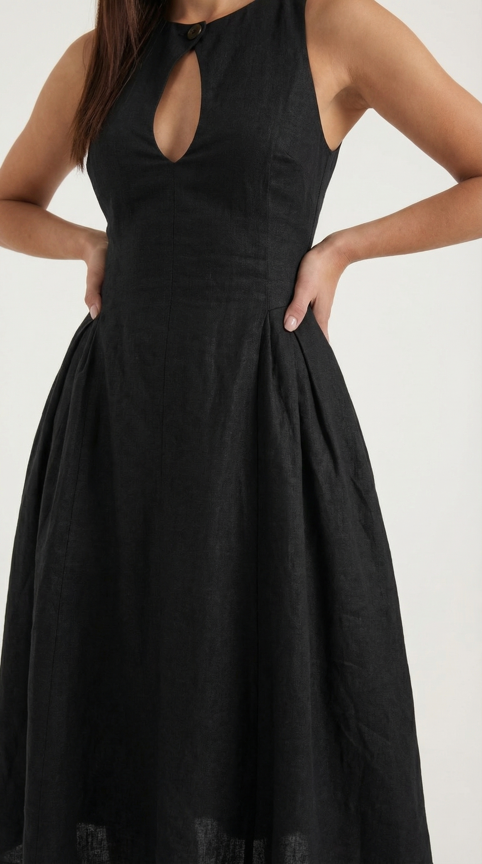 Nancy Linen Cutout Dress