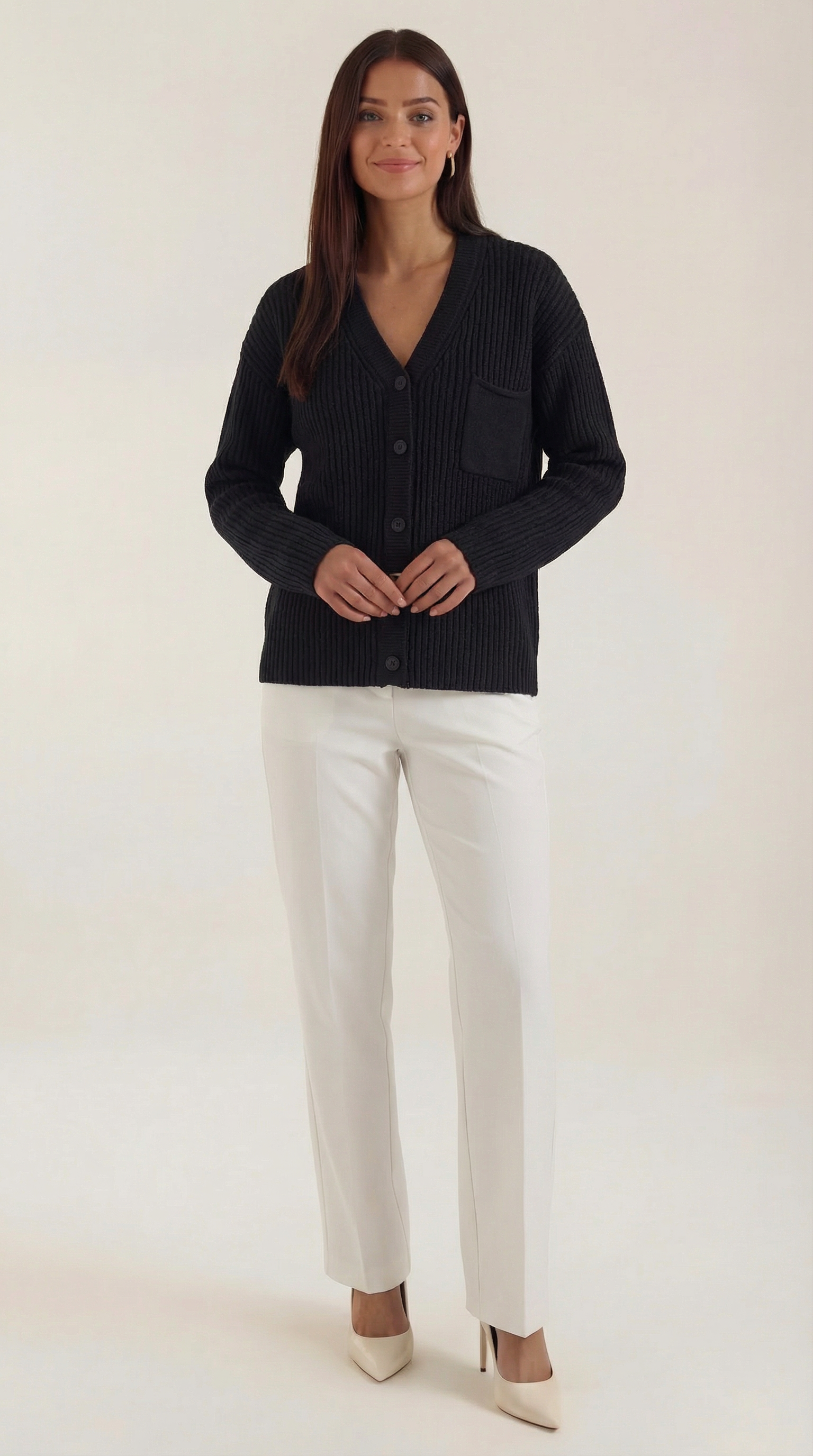 Frances Oversized Ribbed Knit Cardigan