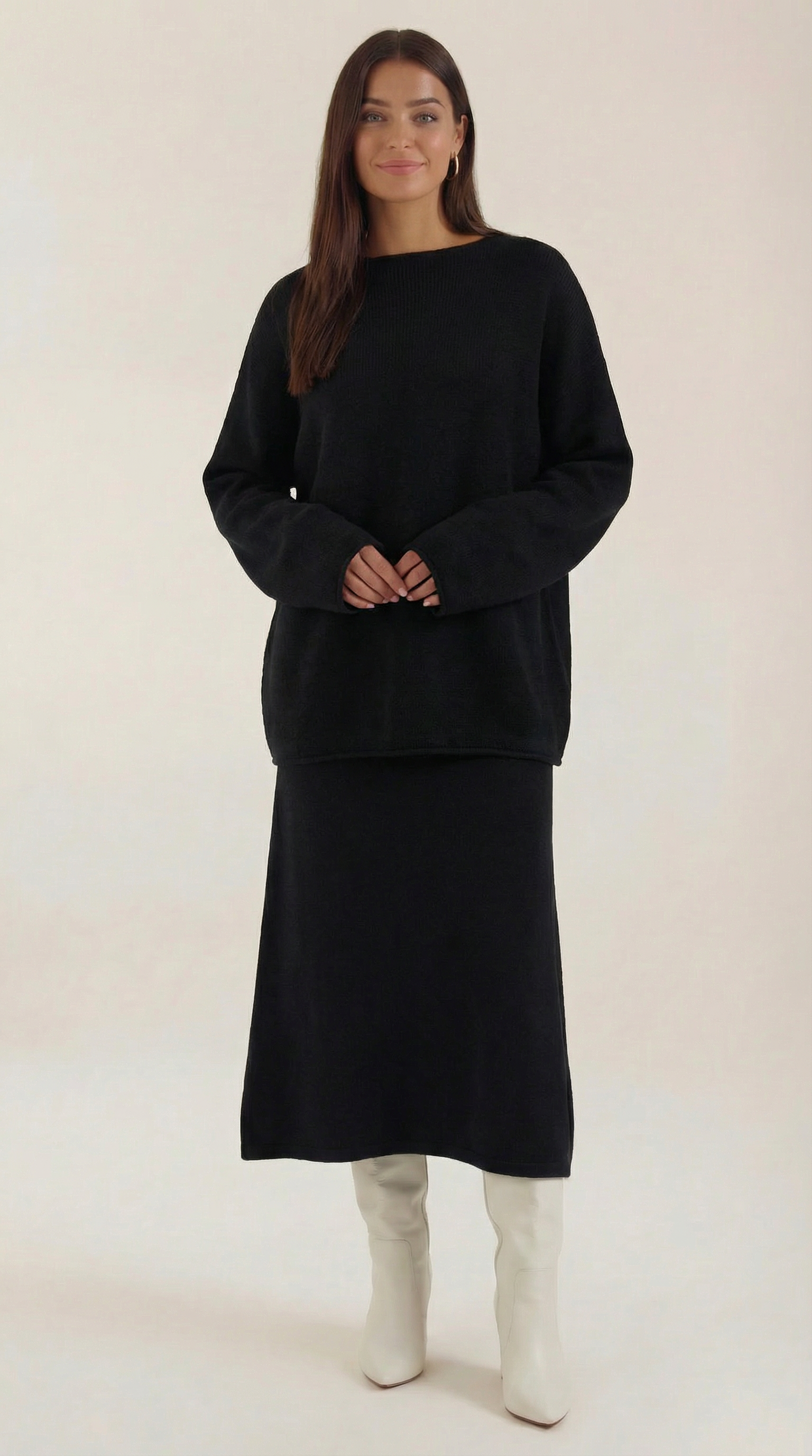 Amy Knitted Top and Skirt Set