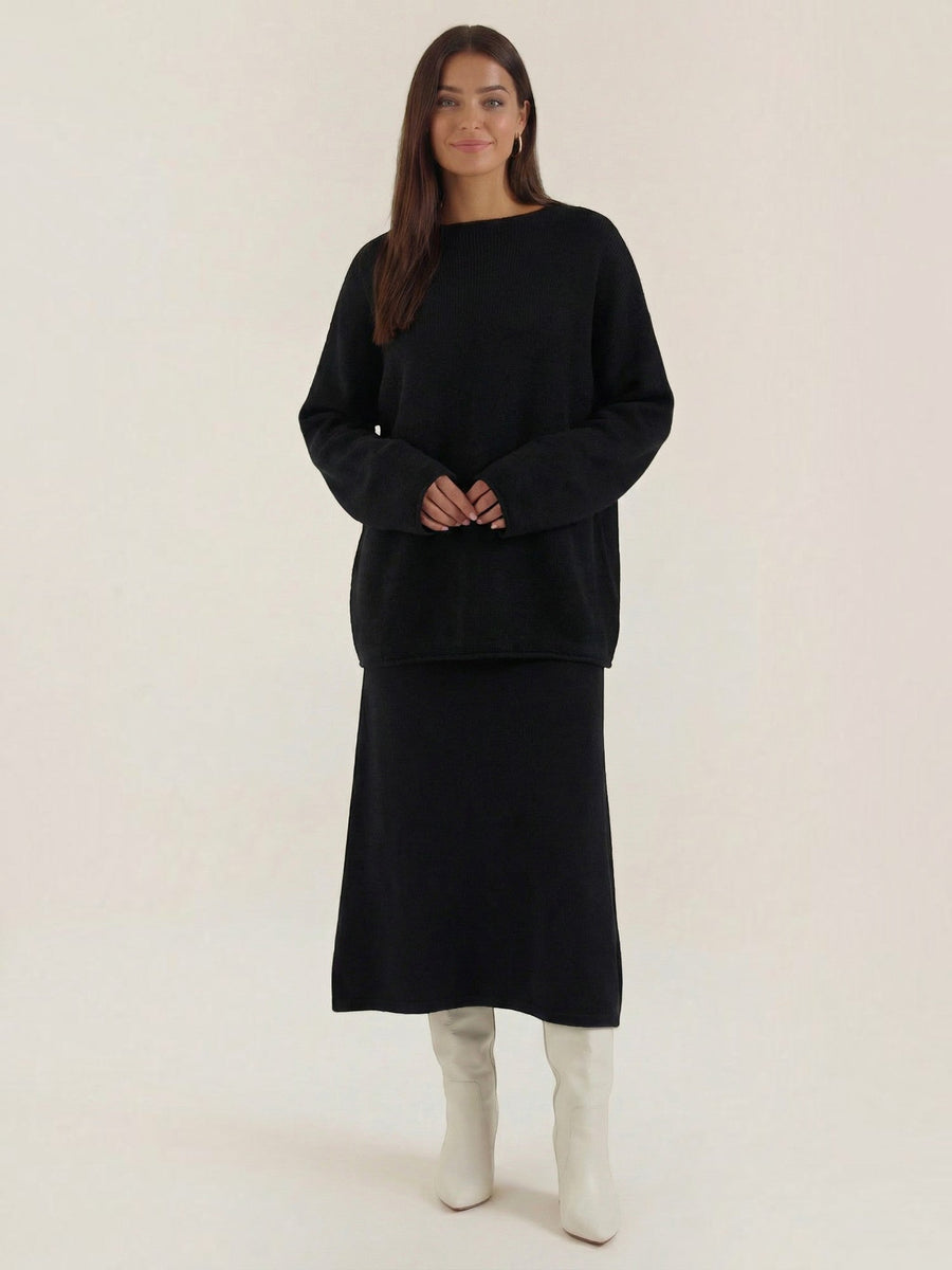 Amy Knit Sweater and Midi Skirt Set