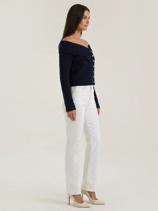 Sarah Asymmetrical Knitted Top