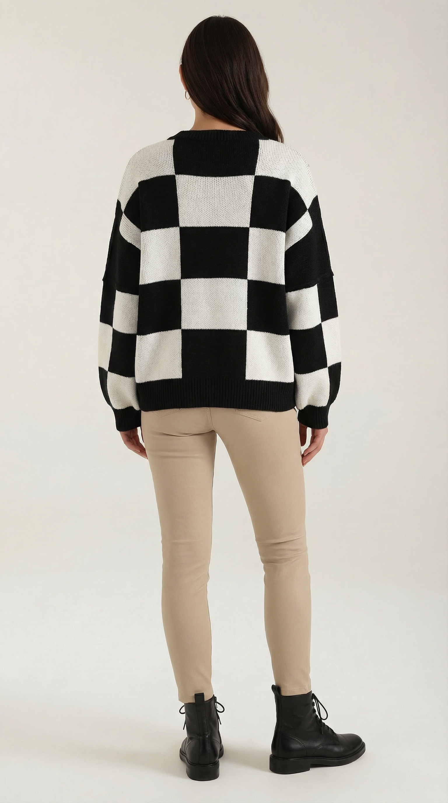 Emma Checkered Knit Sweater