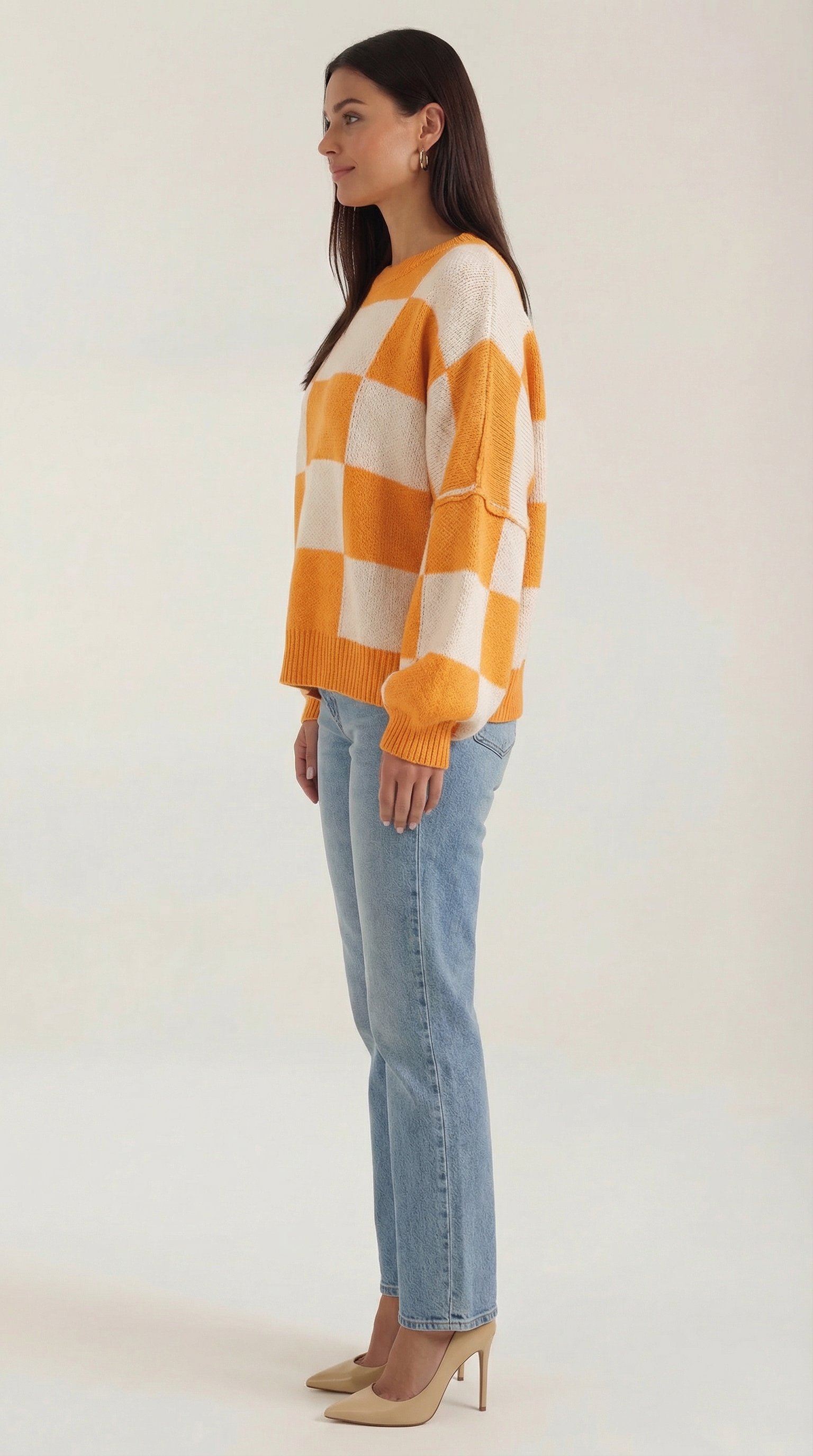 Emma Checkered Knit Sweater