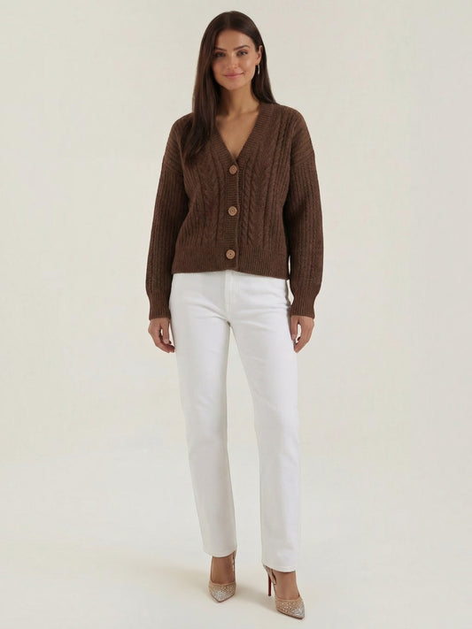 Janet Oversized Cable Knit Sweater
