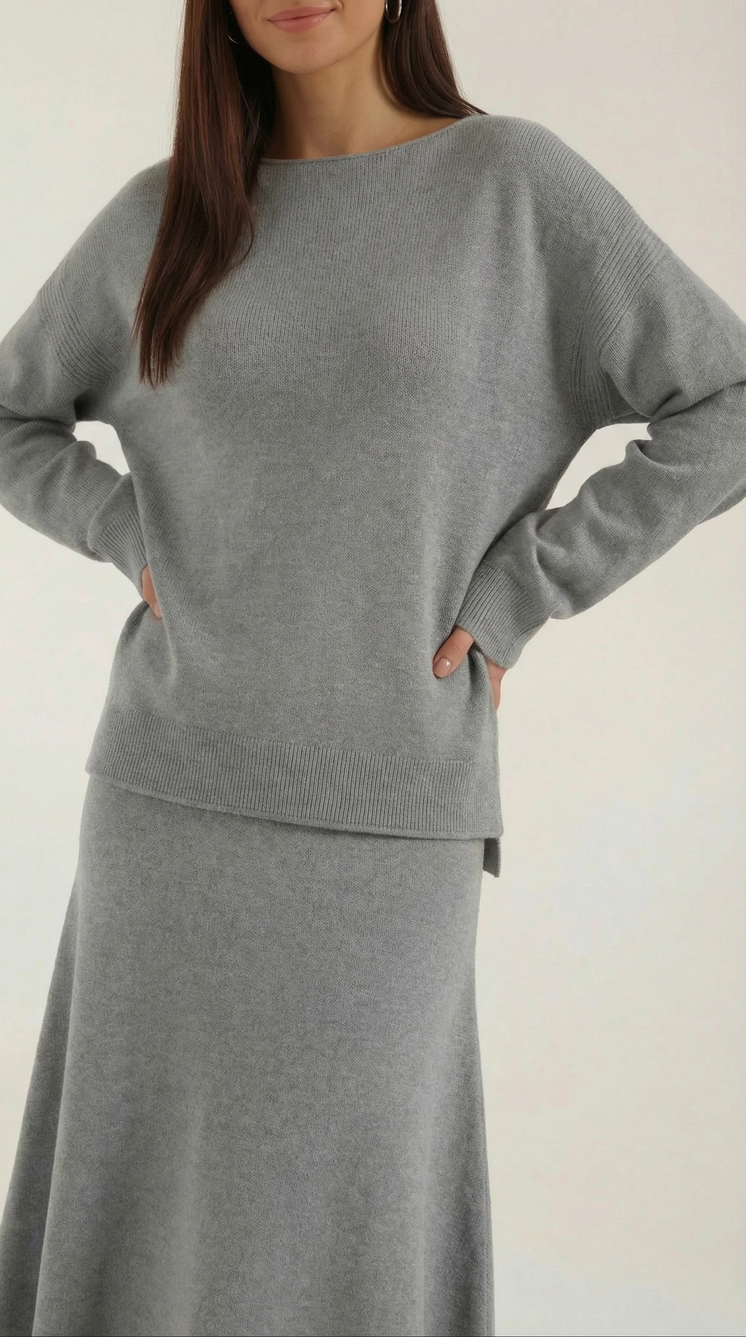 Amy Knitted Top and Skirt Set