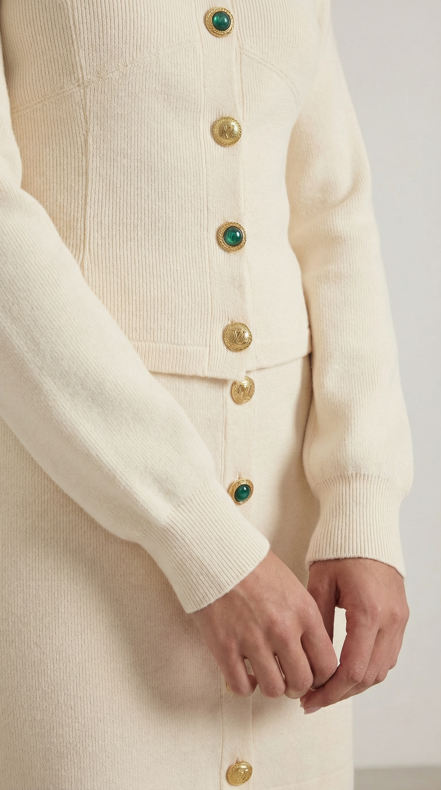 Carrie Buttoned Cardigan and Skirt Set