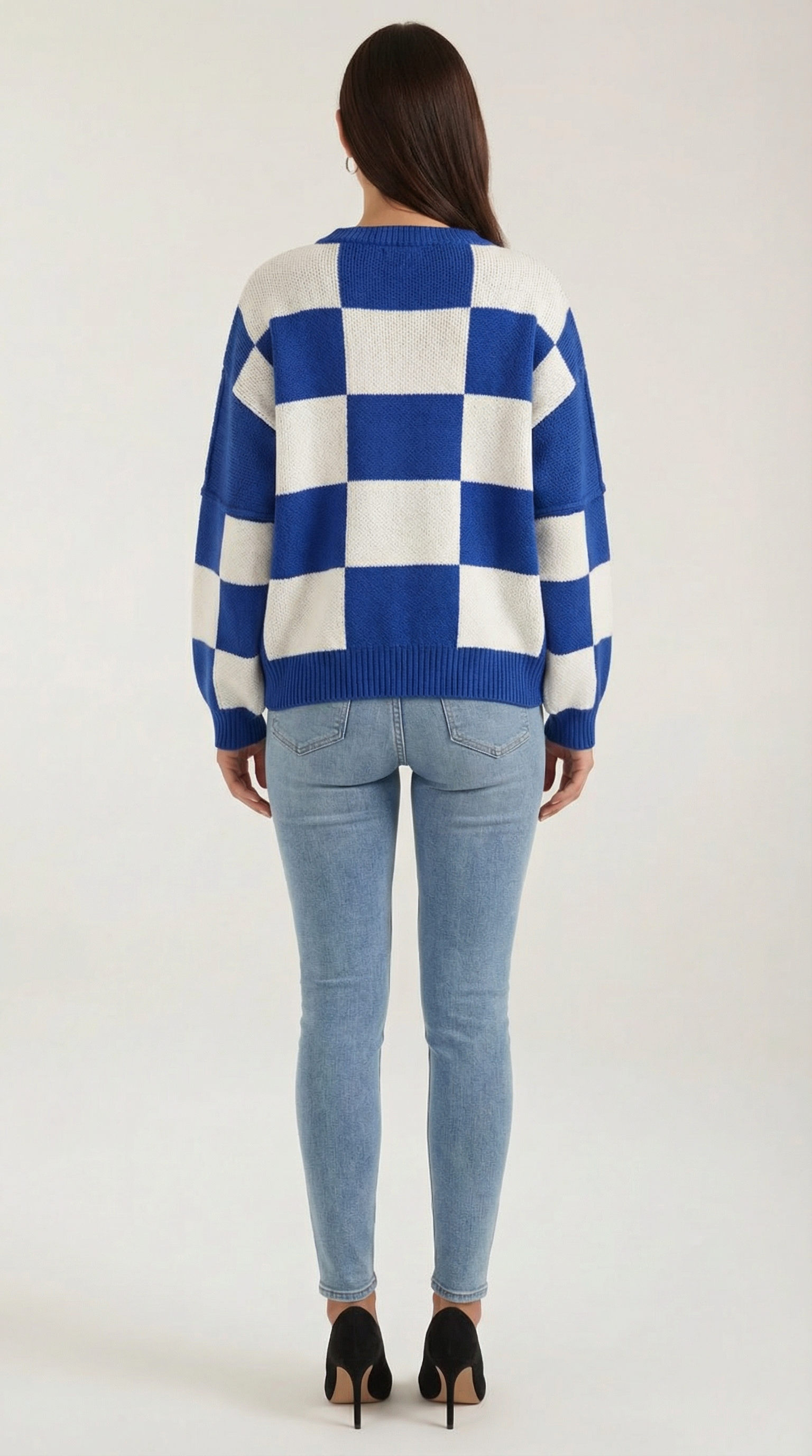Emma Checkered Knit Sweater