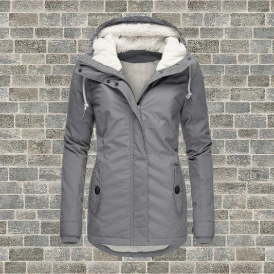 Janina Teddy Lined Hood Short Parka