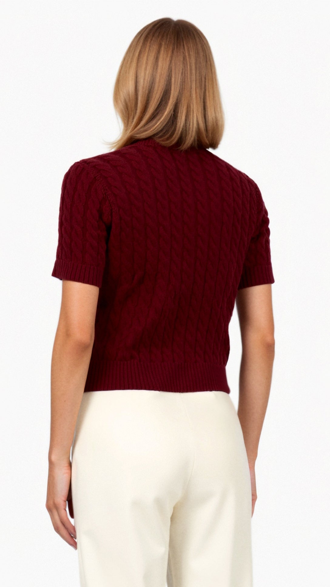 Faith Cropped Knitted Cardigan