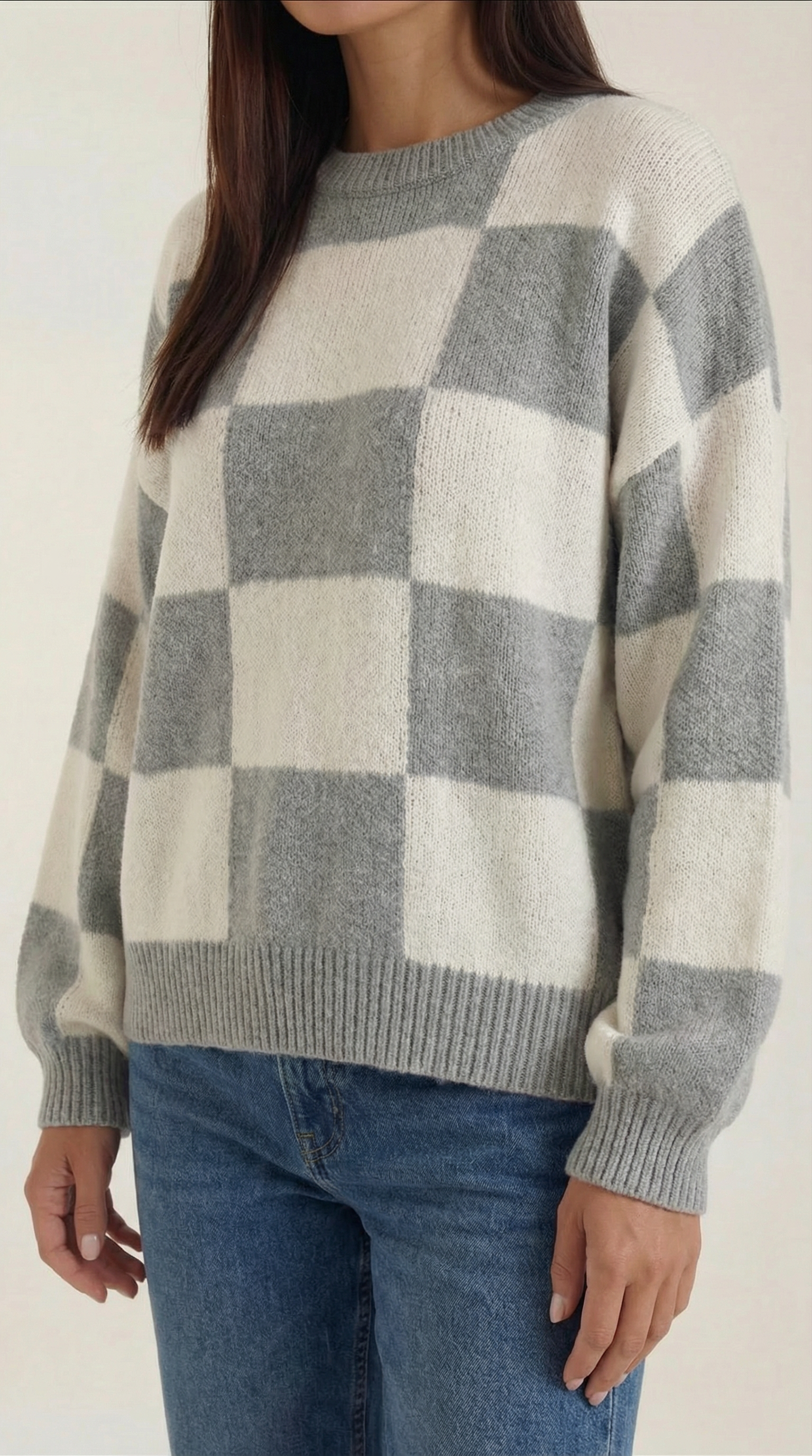 Emma Checkered Knit Sweater