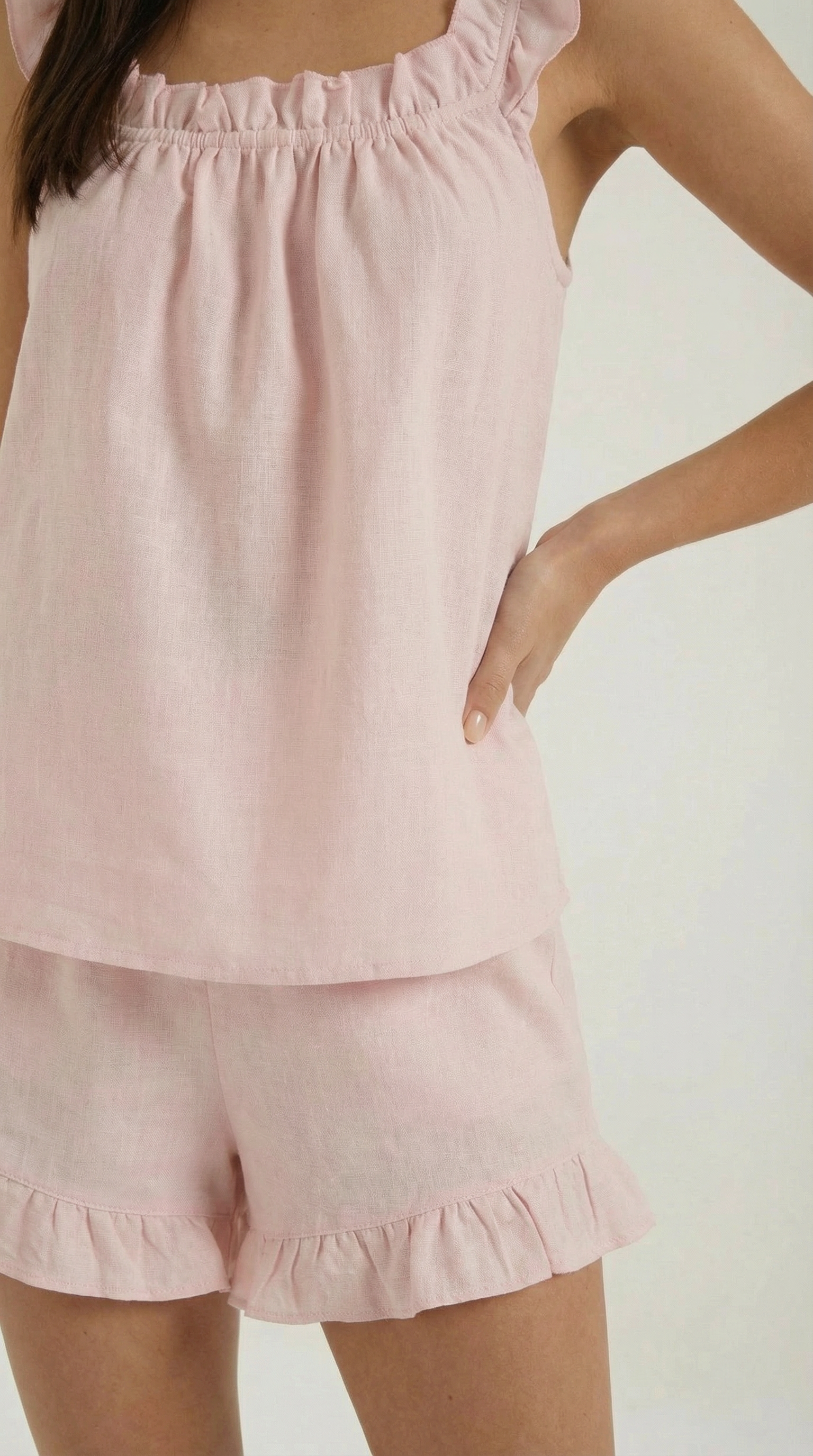 Helen Ruffled Cotton Set