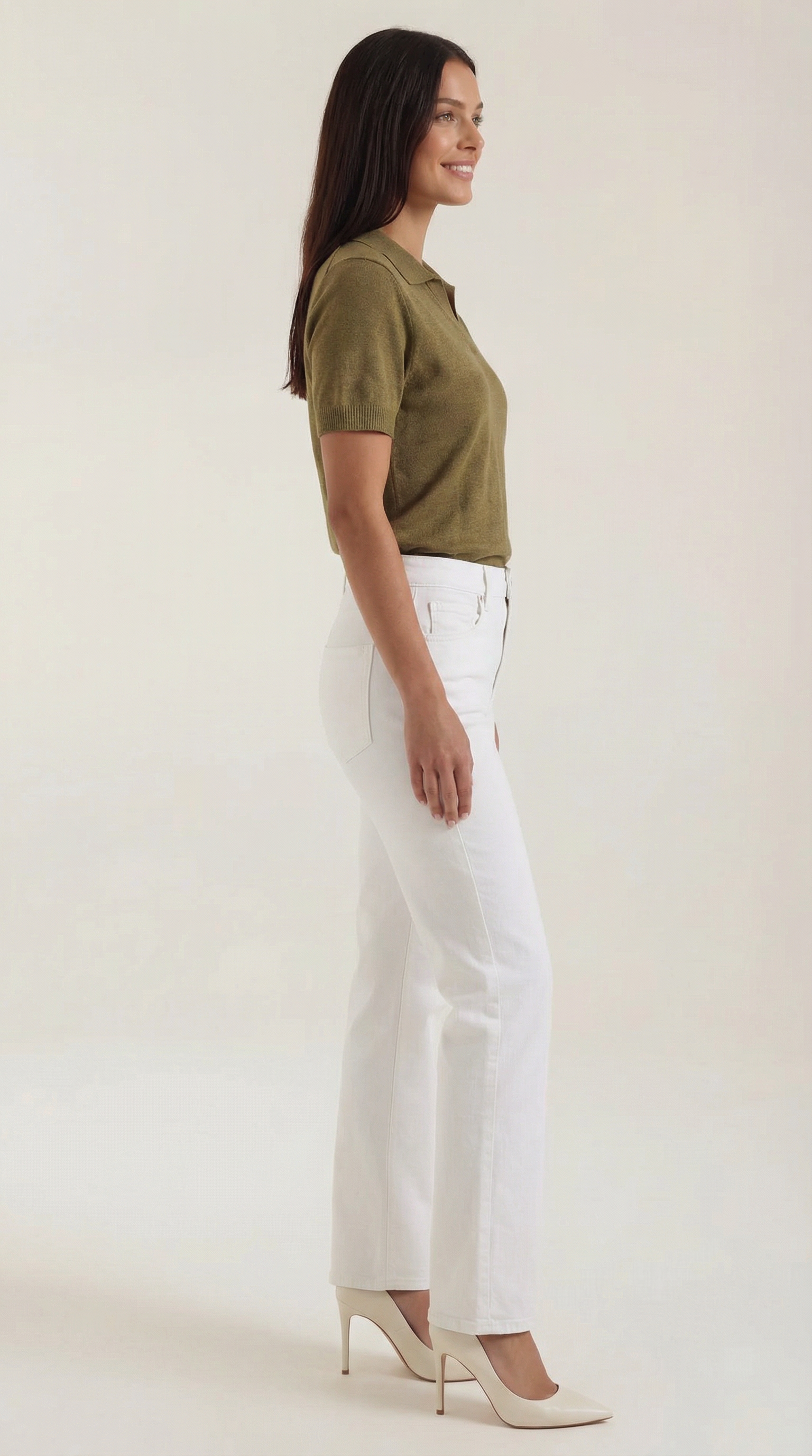 Rita Knitted Short-Sleeved Polo Top