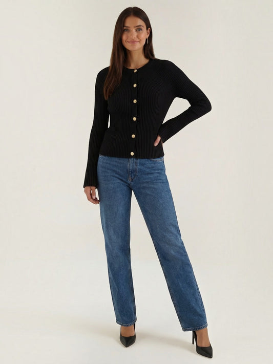 Betty Button-Up Knit Top