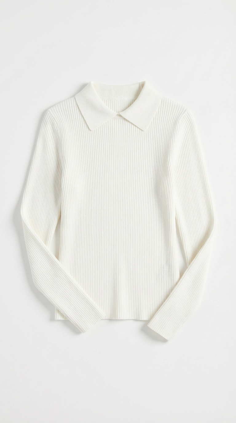 Gail Collared Long Sleeve Knit Top