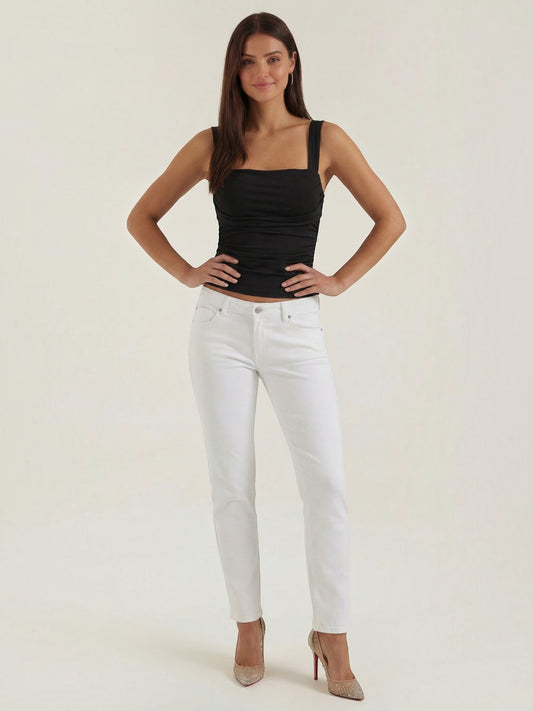 Blair Ruched Sleeveless Square Top