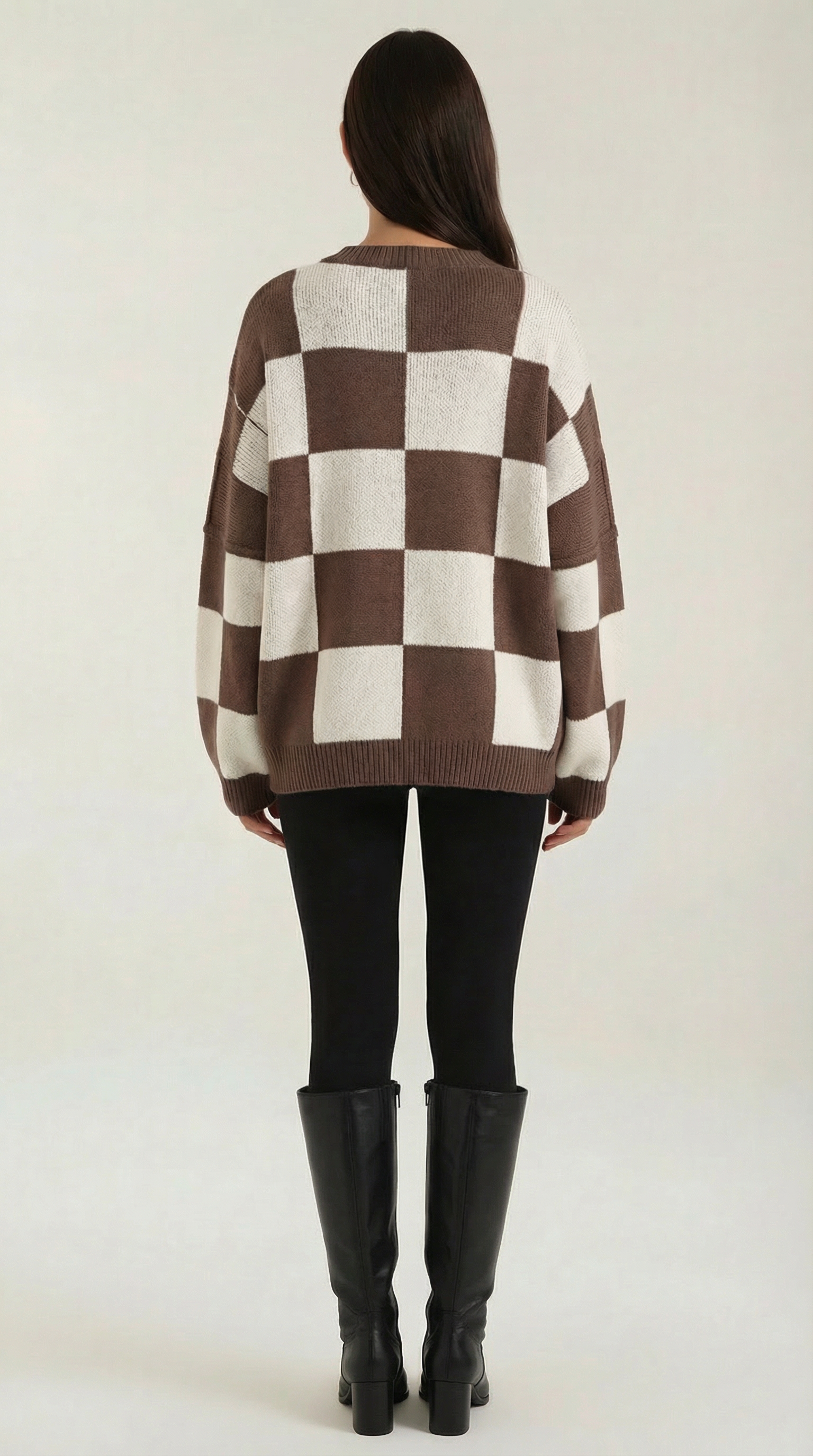 Emma Checkered Knit Sweater