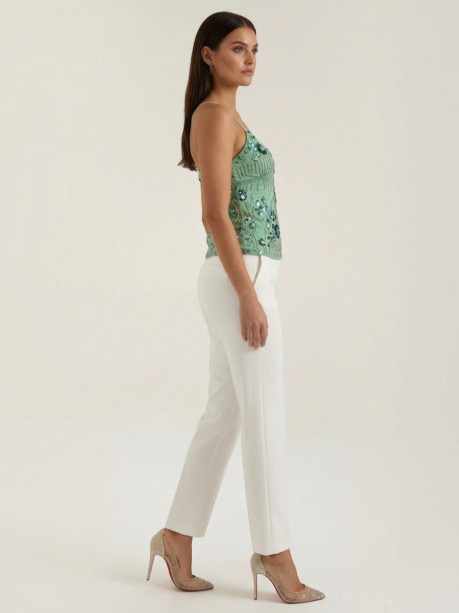 Dottie Sequin V Neck Cami Top