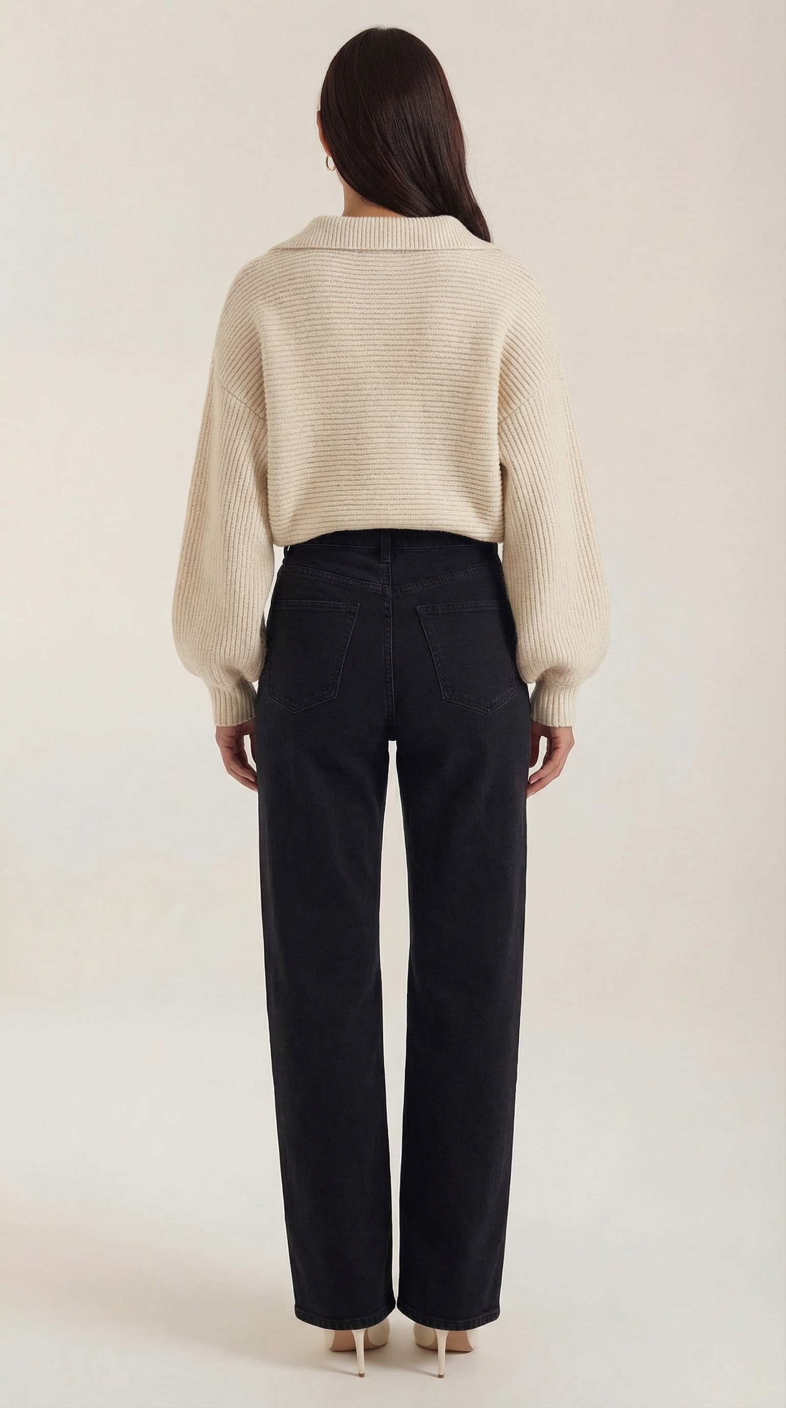 Pauline Collared Chunky Knit Sweater