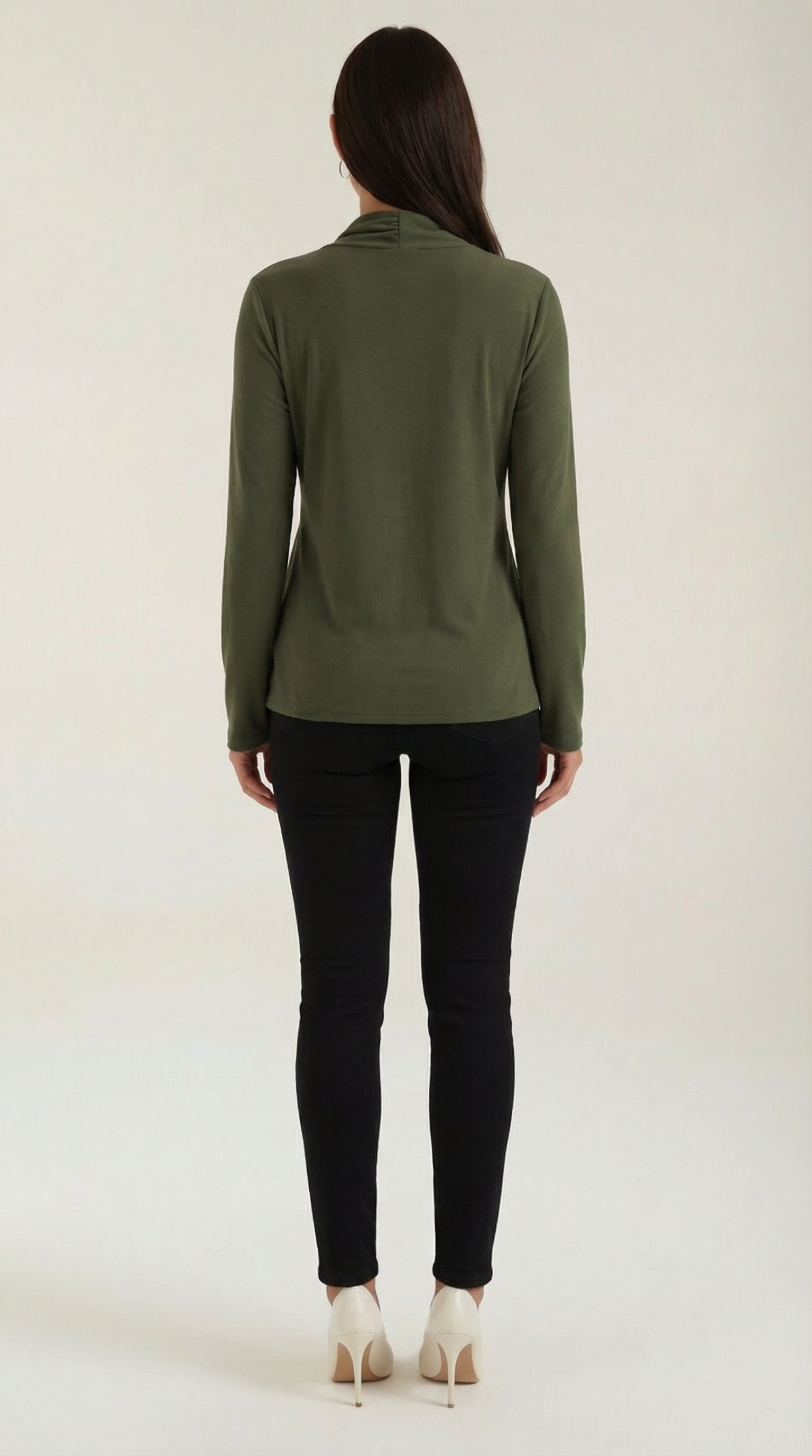 Jamie Knotted Mock Neck Blouse