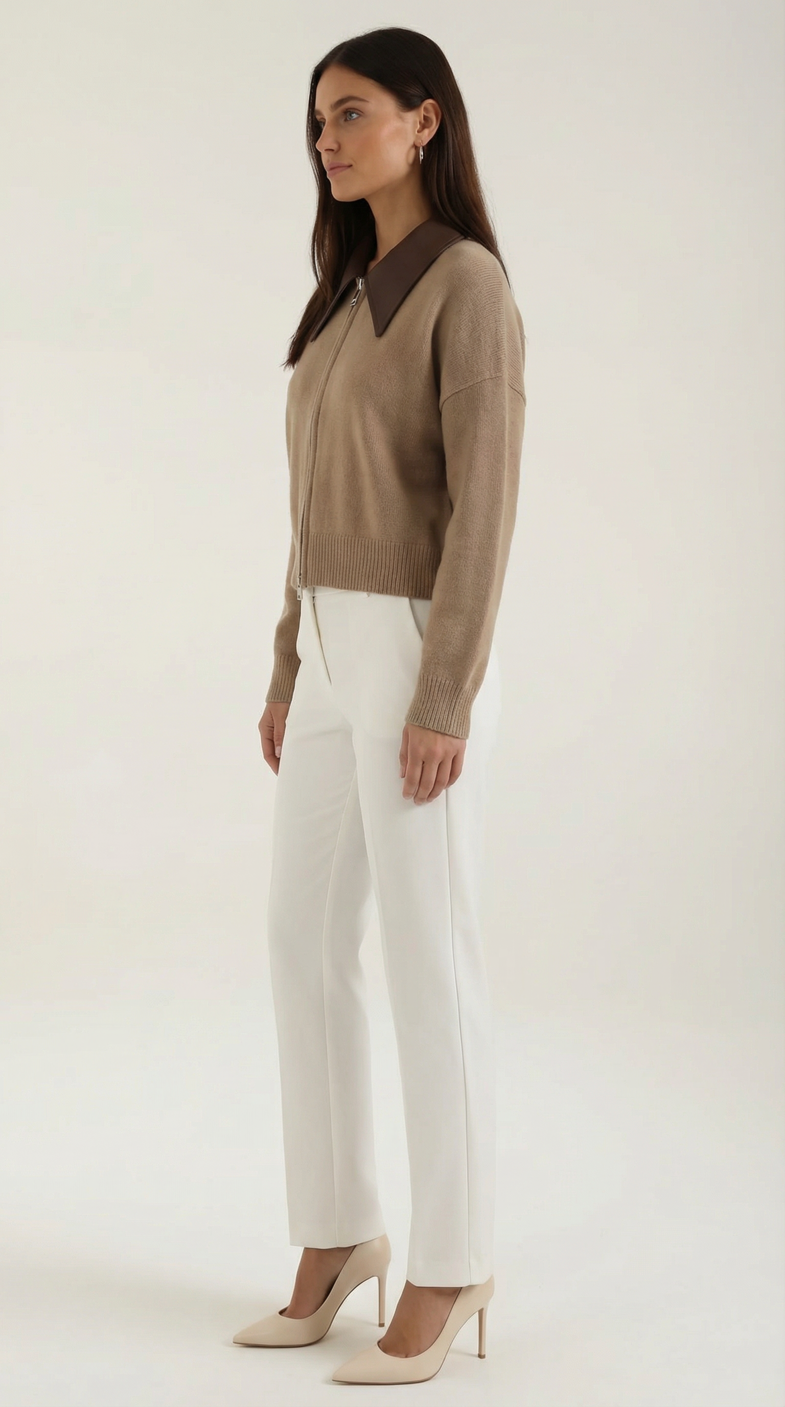 Irene Collared Crop Cardigan