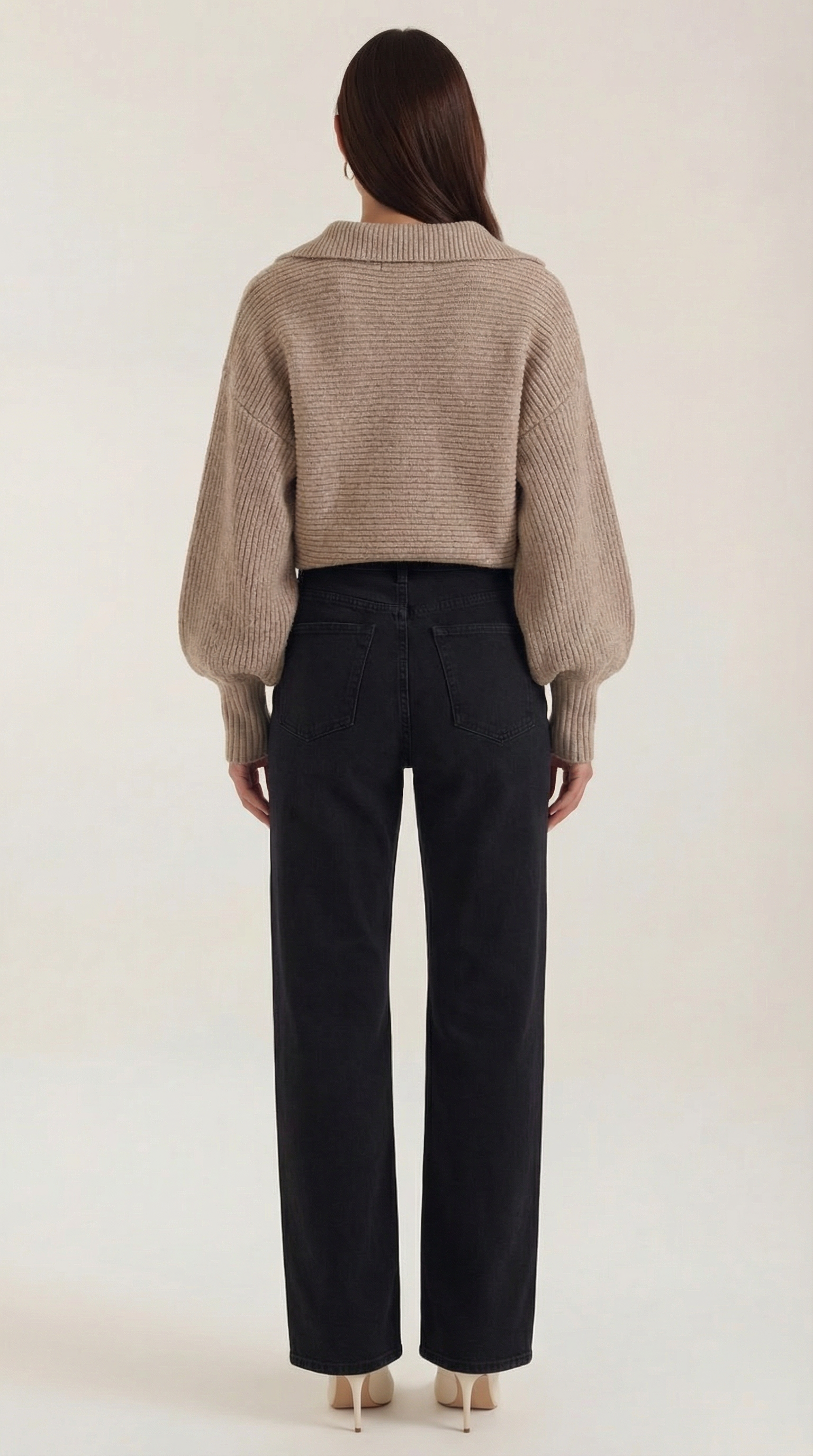 Pauline Collared Chunky Knit Sweater