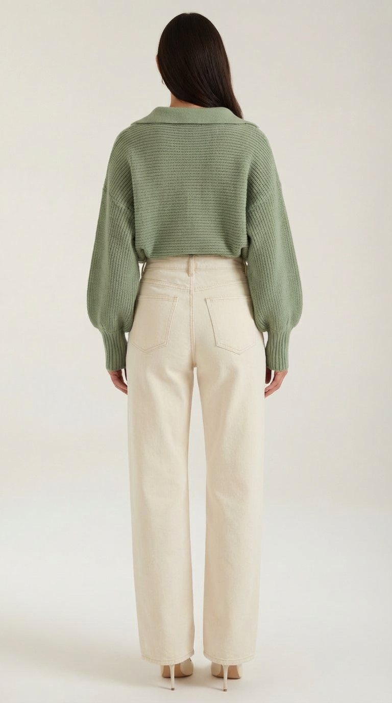 Pauline Collared Chunky Knit Sweater