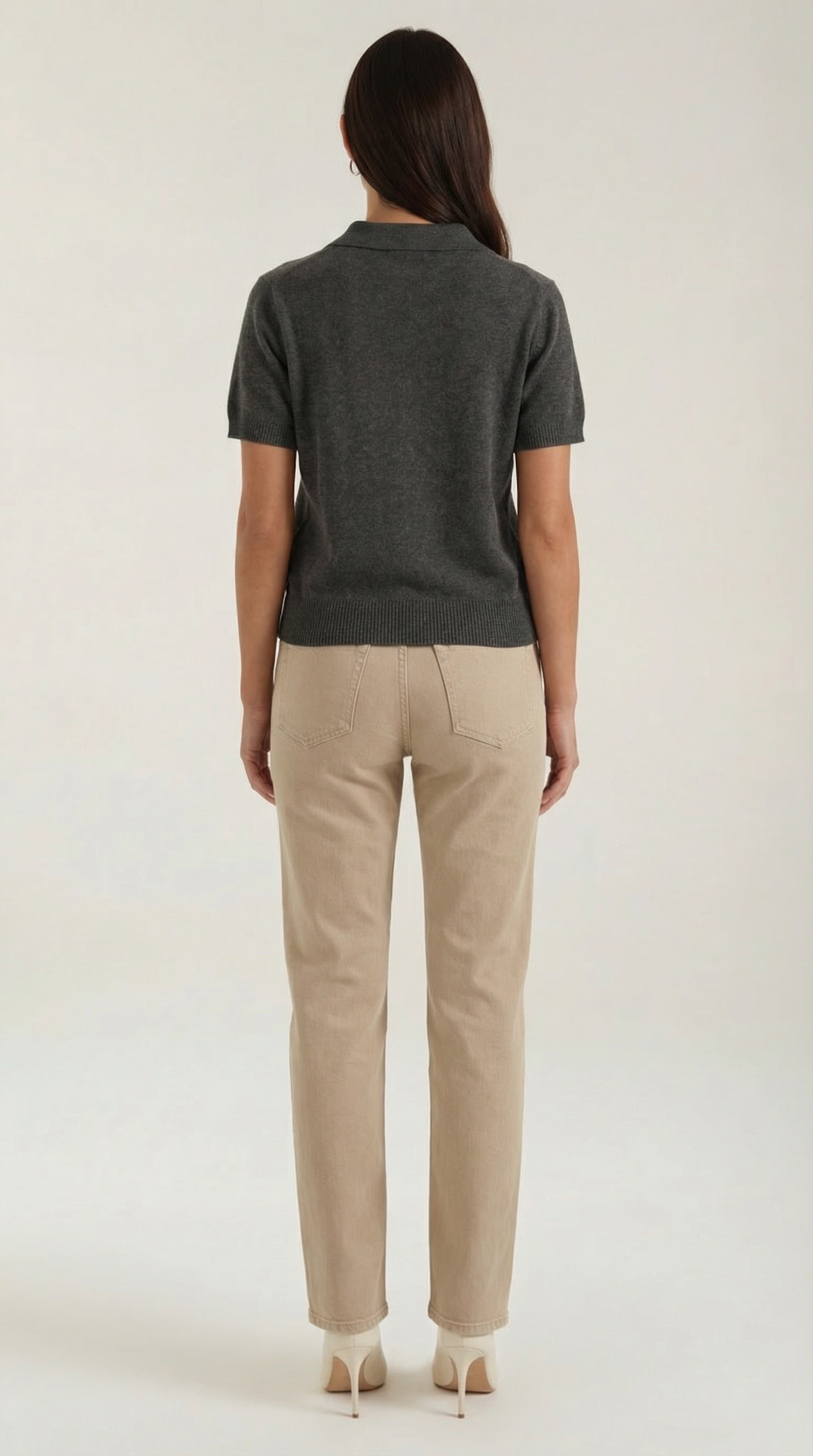 Rita Knitted Short-Sleeved Polo Top