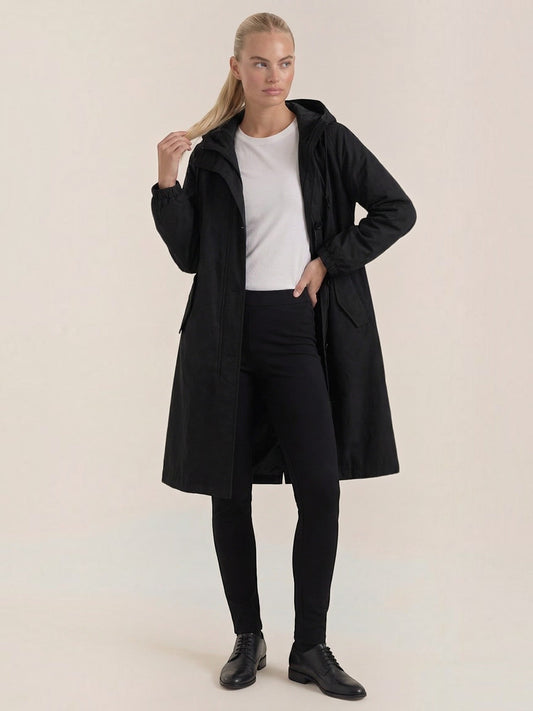Margie Hooded A Line Raincoat
