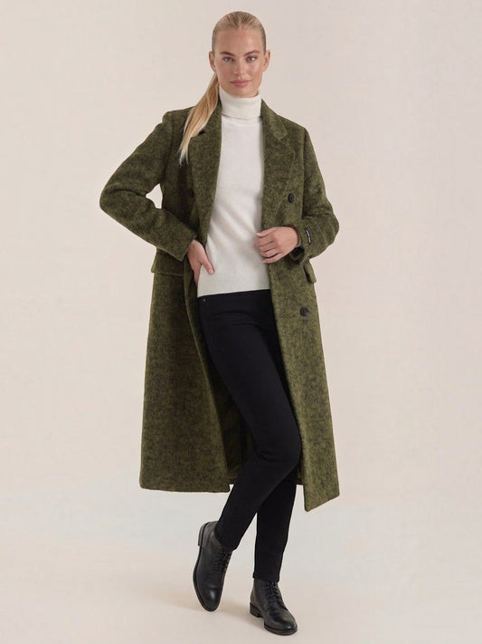 Lucille Wool Double Breasted Long Coat