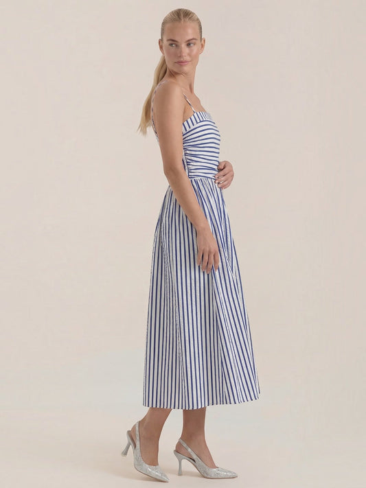 Sandra Striped Square Neck Maxi Sundress