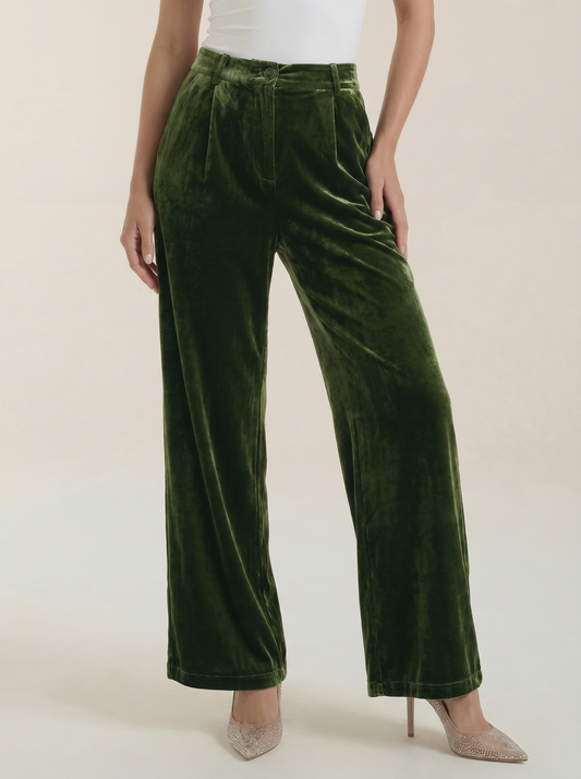 Nadine Velvet Wide Leg Pants