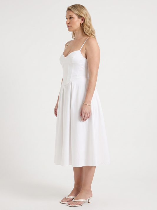 Primrose Corset Style Sweetheart Midi Dress