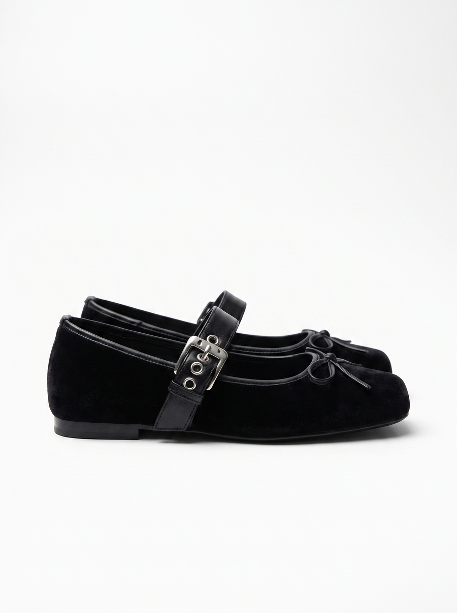 Ellie Buckle Strap Ballet Flats