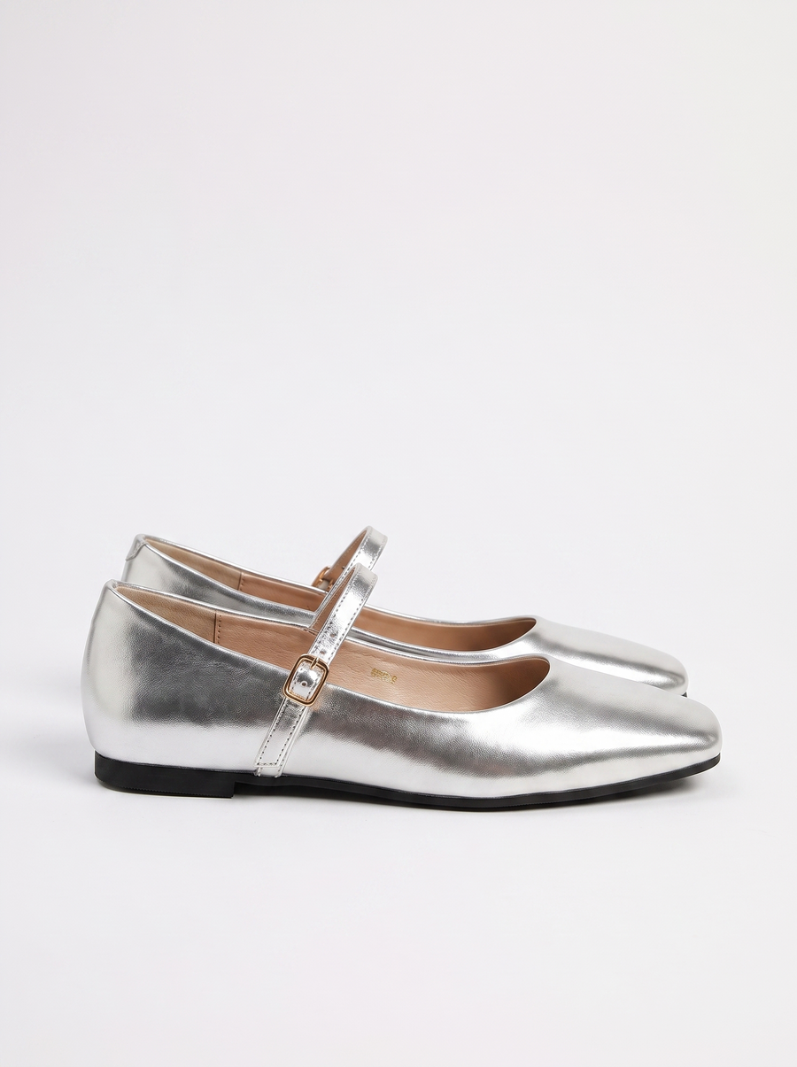 Lois Square Toe Mary Jane Flats