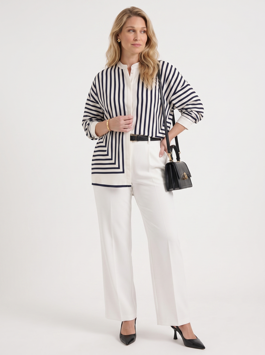 Mae Striped Knit Cardigan