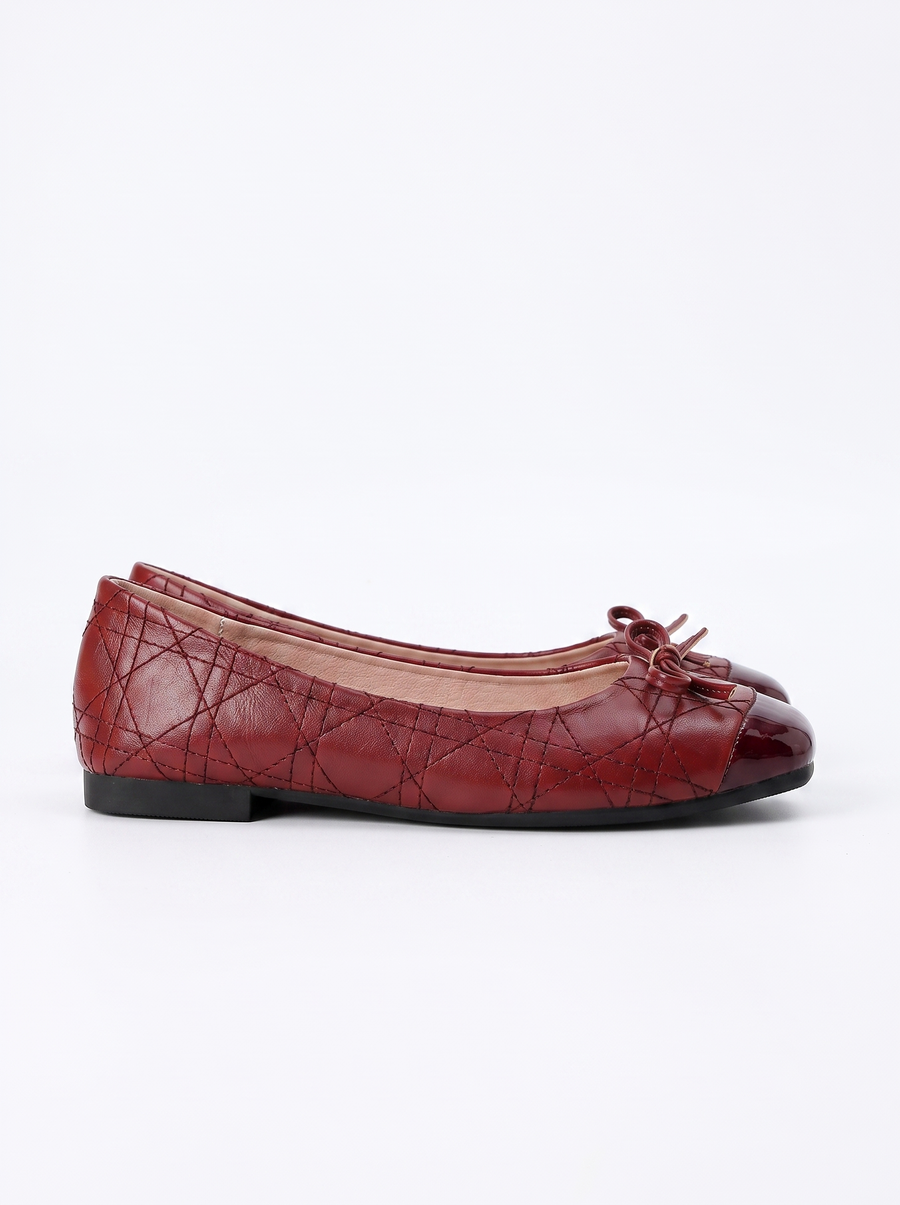 Queenie Patent Cap Toe Ballet Flats